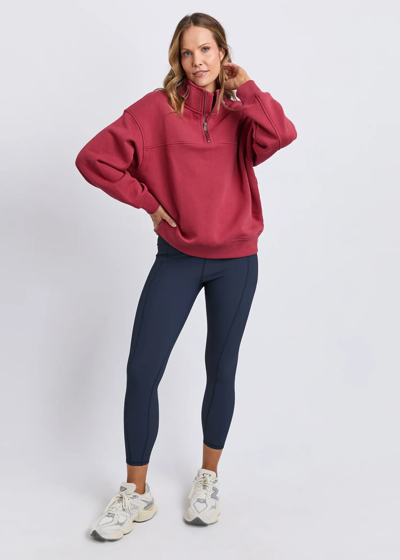 Foxwood College Contrast Zip Crew