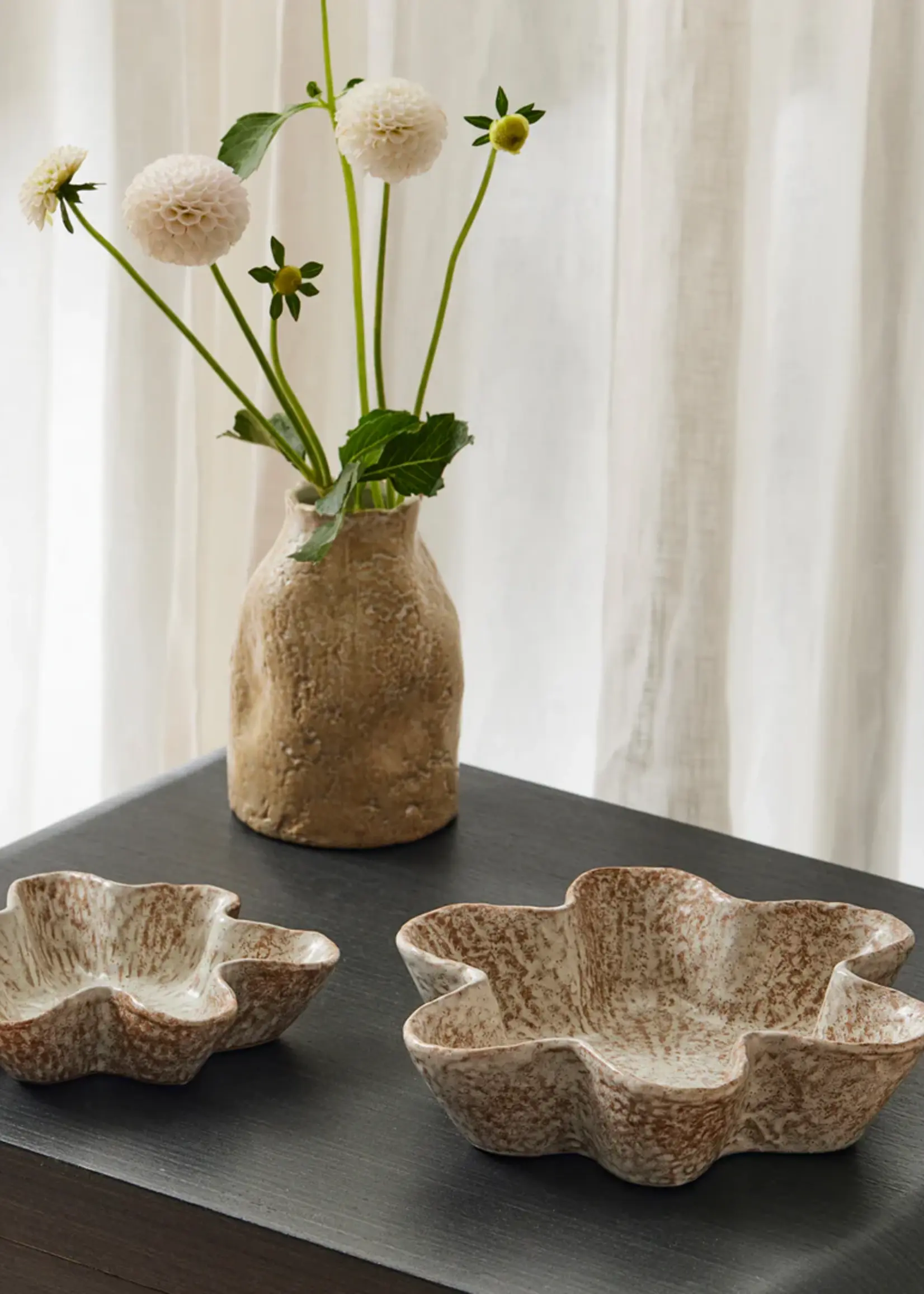 Dana Natural Glazed Wavy Dish Set