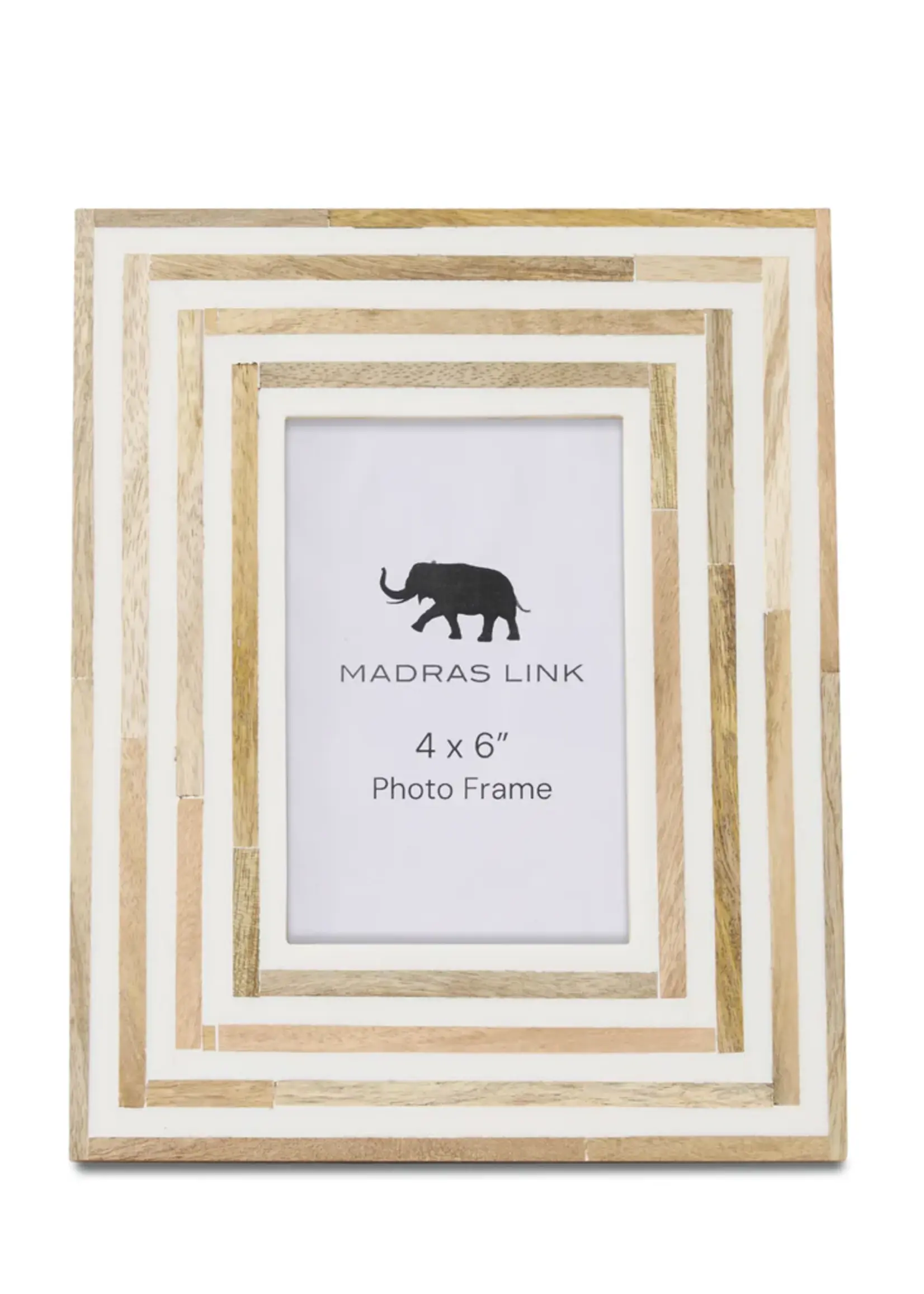 Madras Linwood Natural White Photoframe 4x6