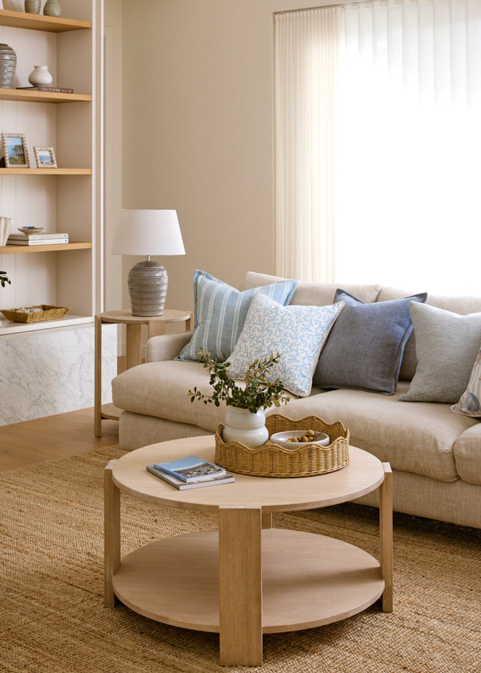 Madras Reef Stripe Cushion 50cm