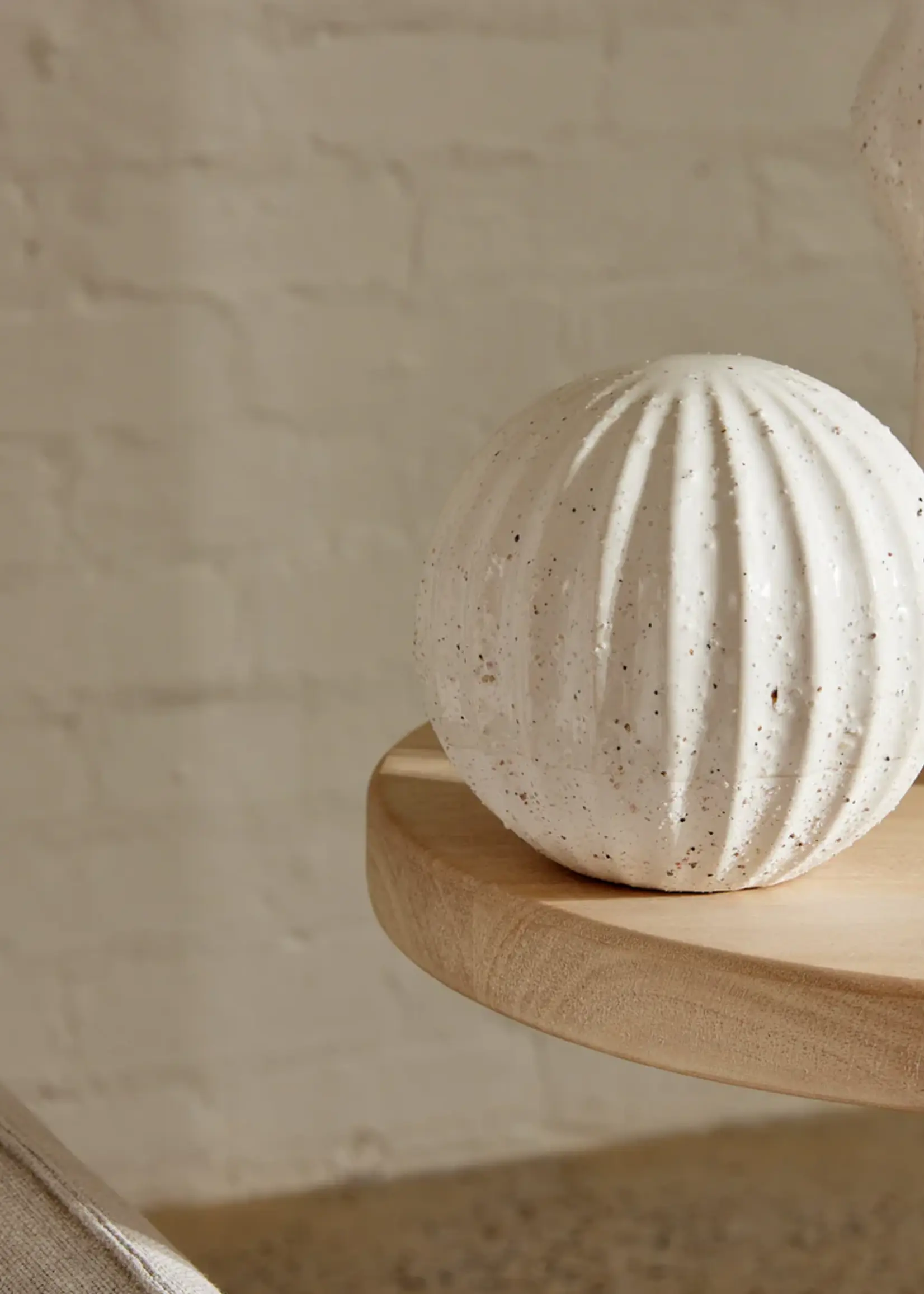 Madras August Cream Decorative Ball 12x11.5cm