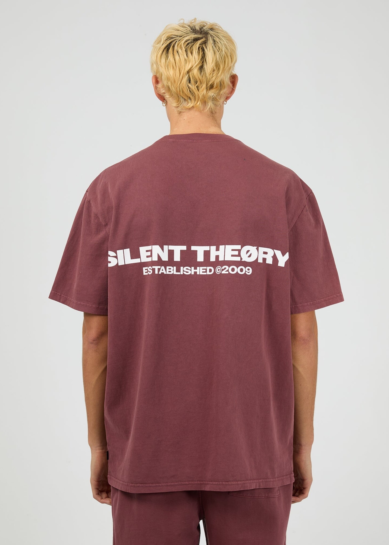 Silent Theory Essential Theory Tee - Burgundy