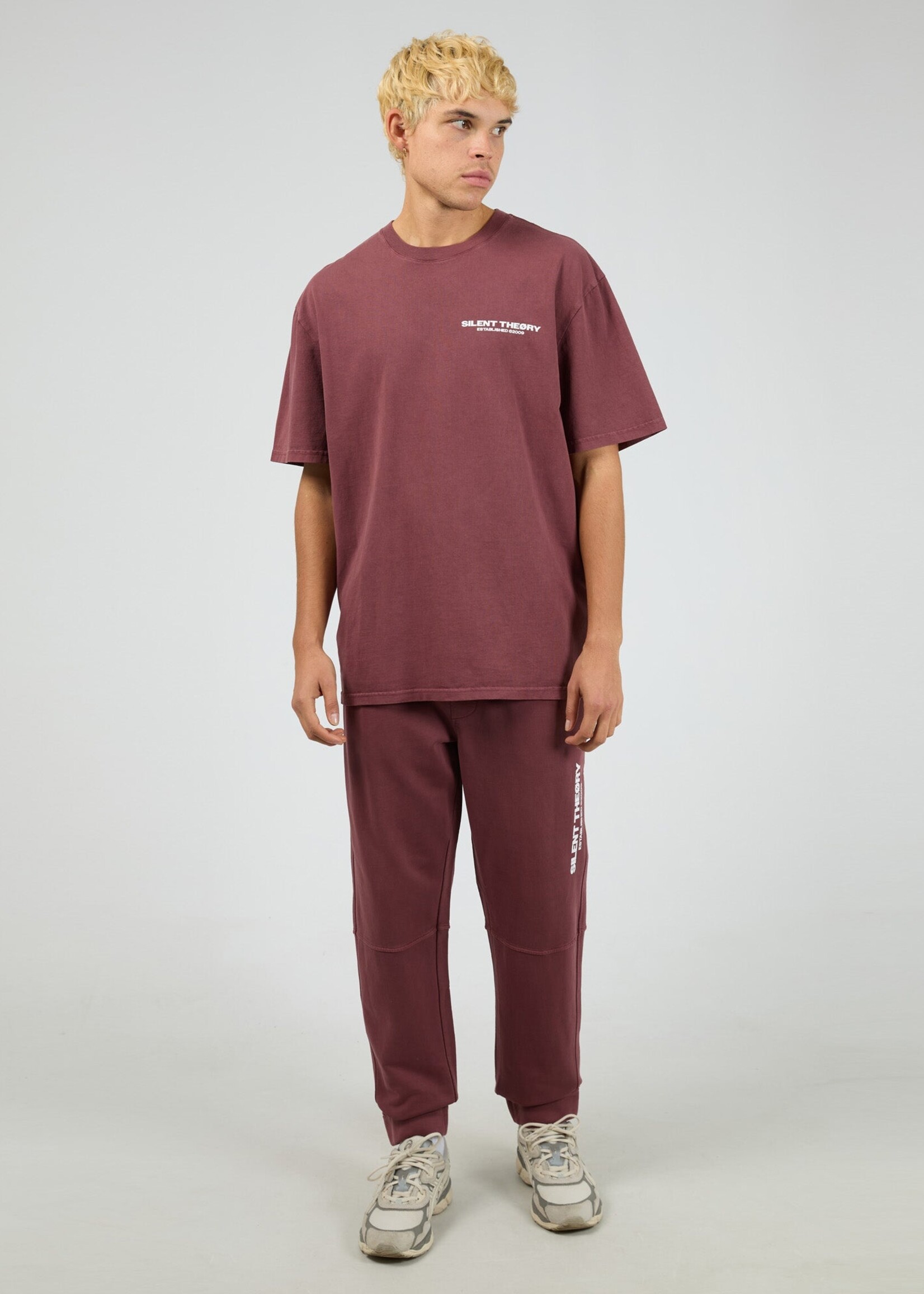 Silent Theory Essential Theory Tee - Burgundy