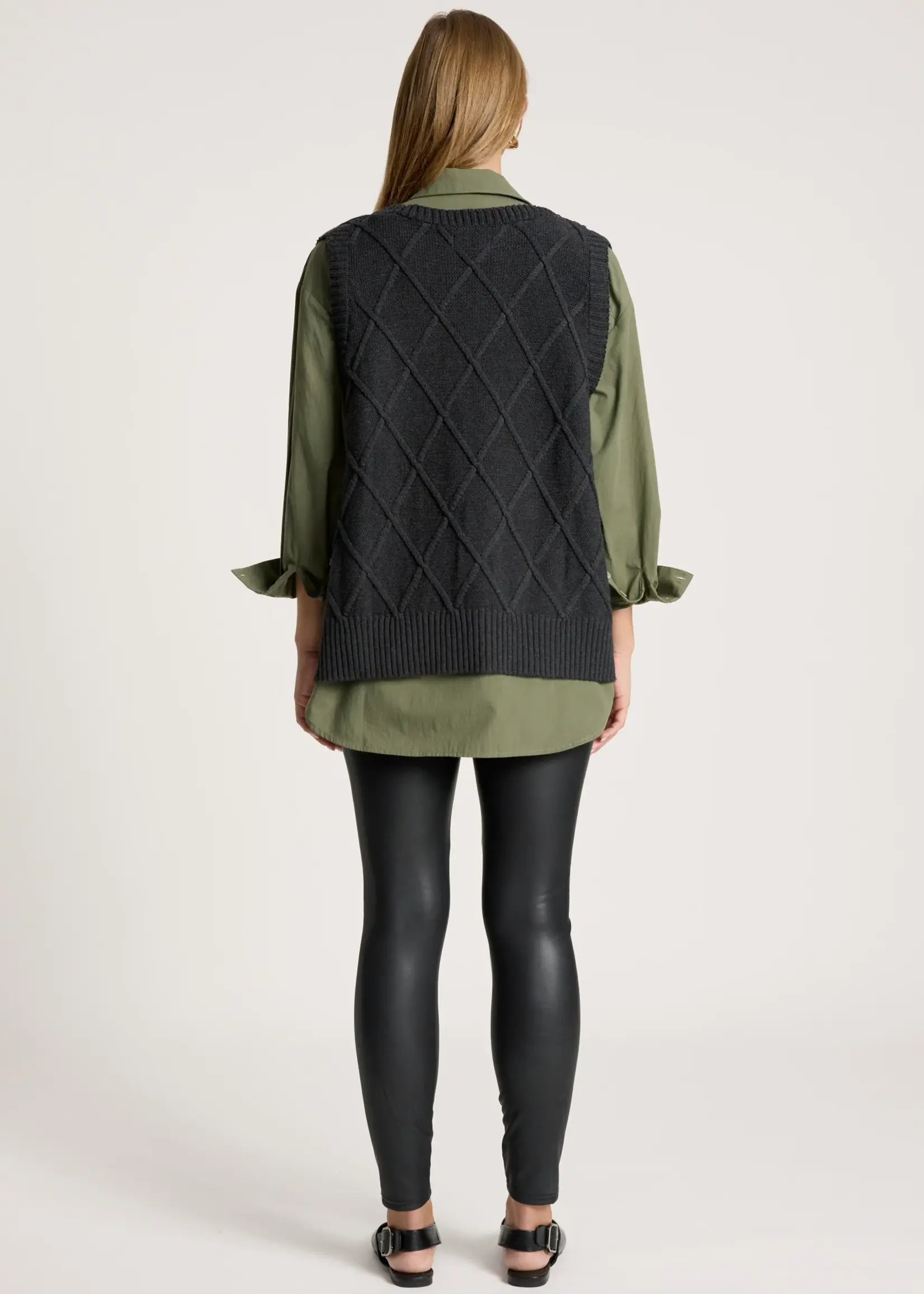 EB & Ive Liora Knit Vest - Char