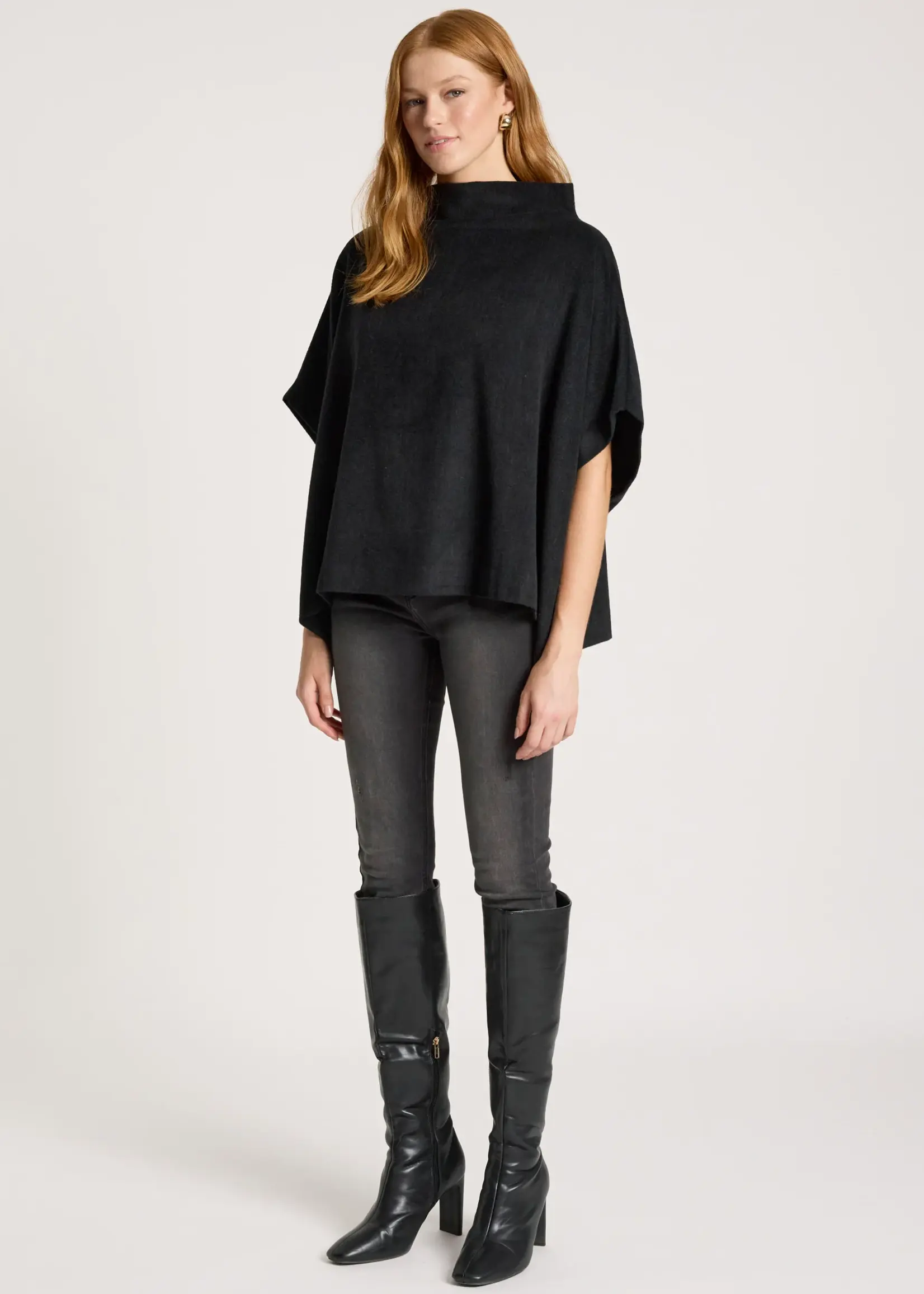 EB & Ive Azul Poncho - Black