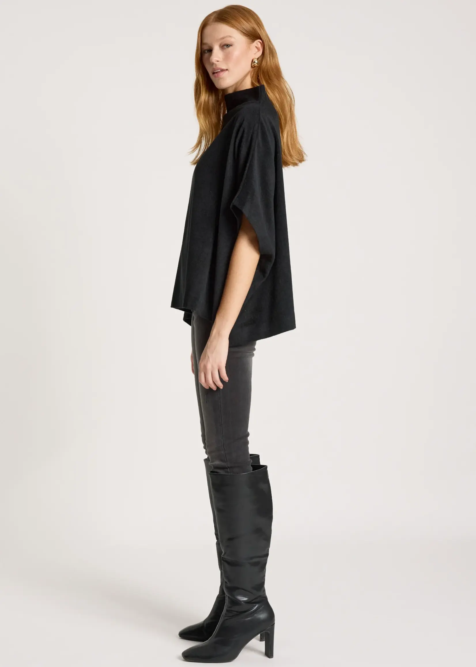 EB & Ive Azul Poncho - Black