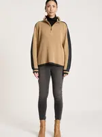 EB & Ive Liora Zip Jumper  Mocha/Char