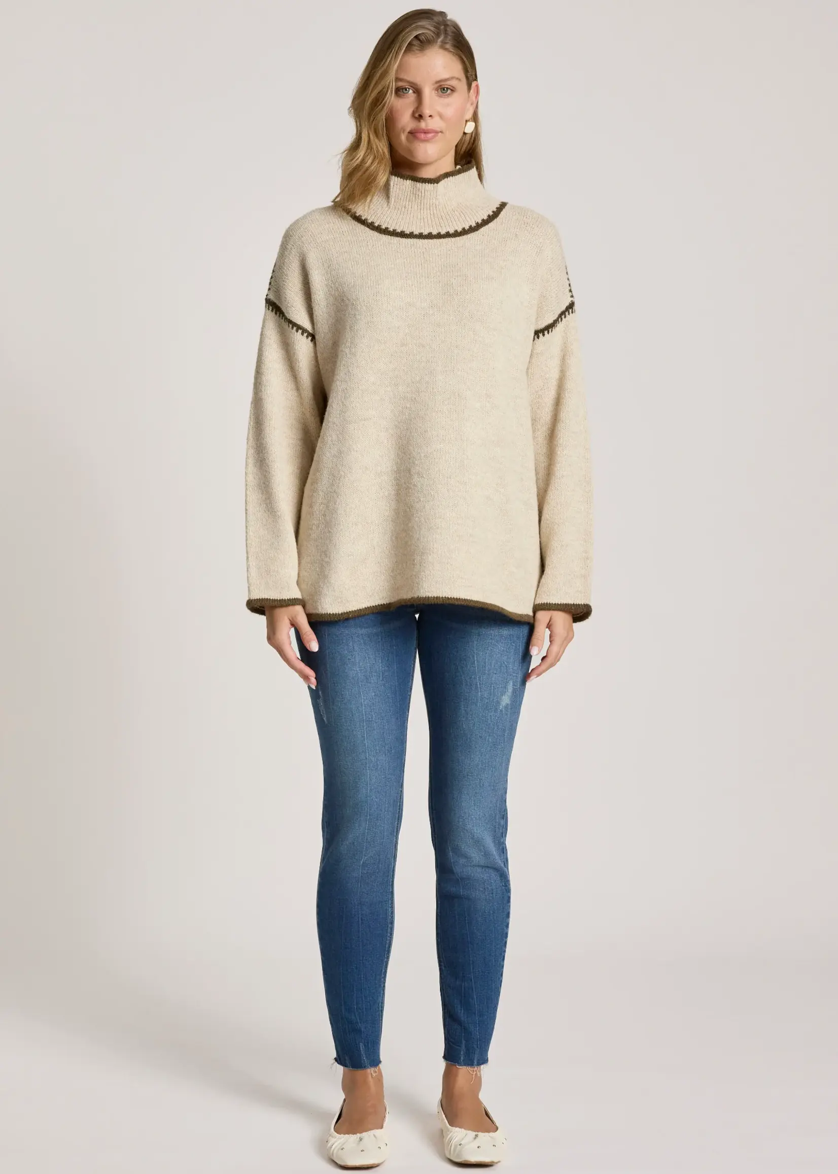 EB & Ive Orin Jumper - Dune/Olive