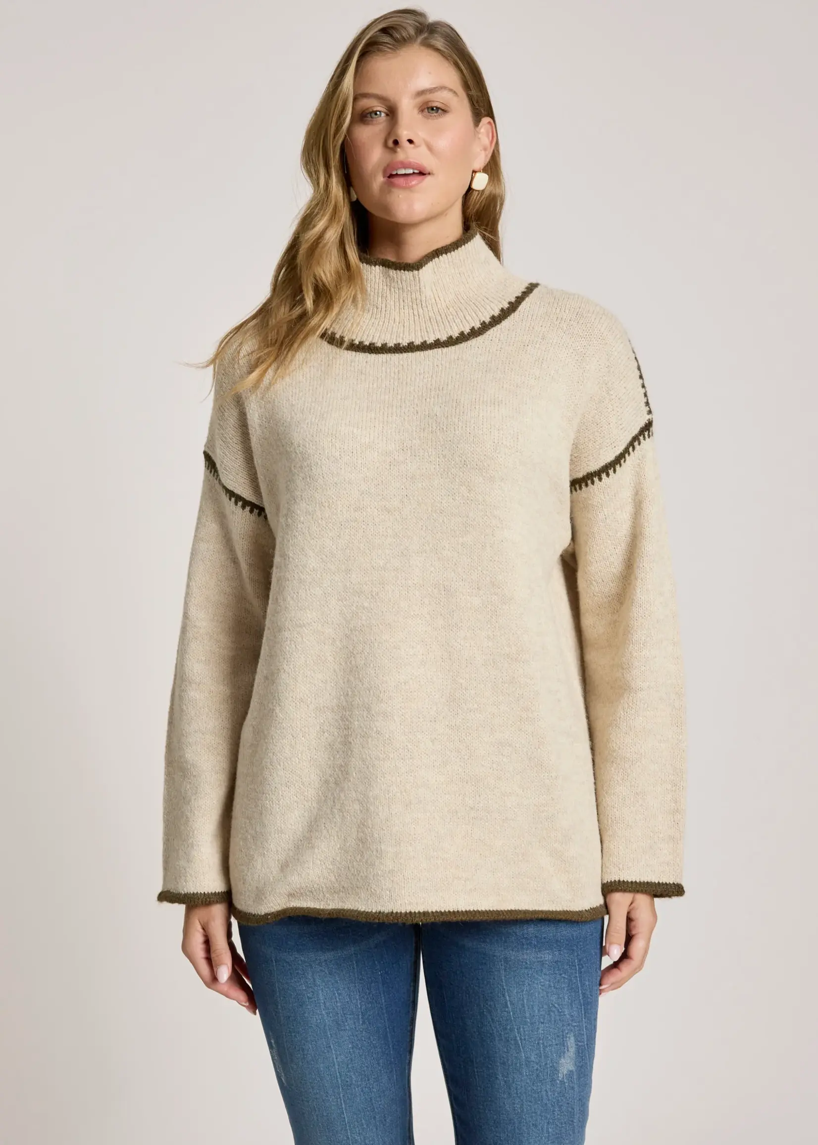 EB & Ive Orin Jumper - Dune/Olive