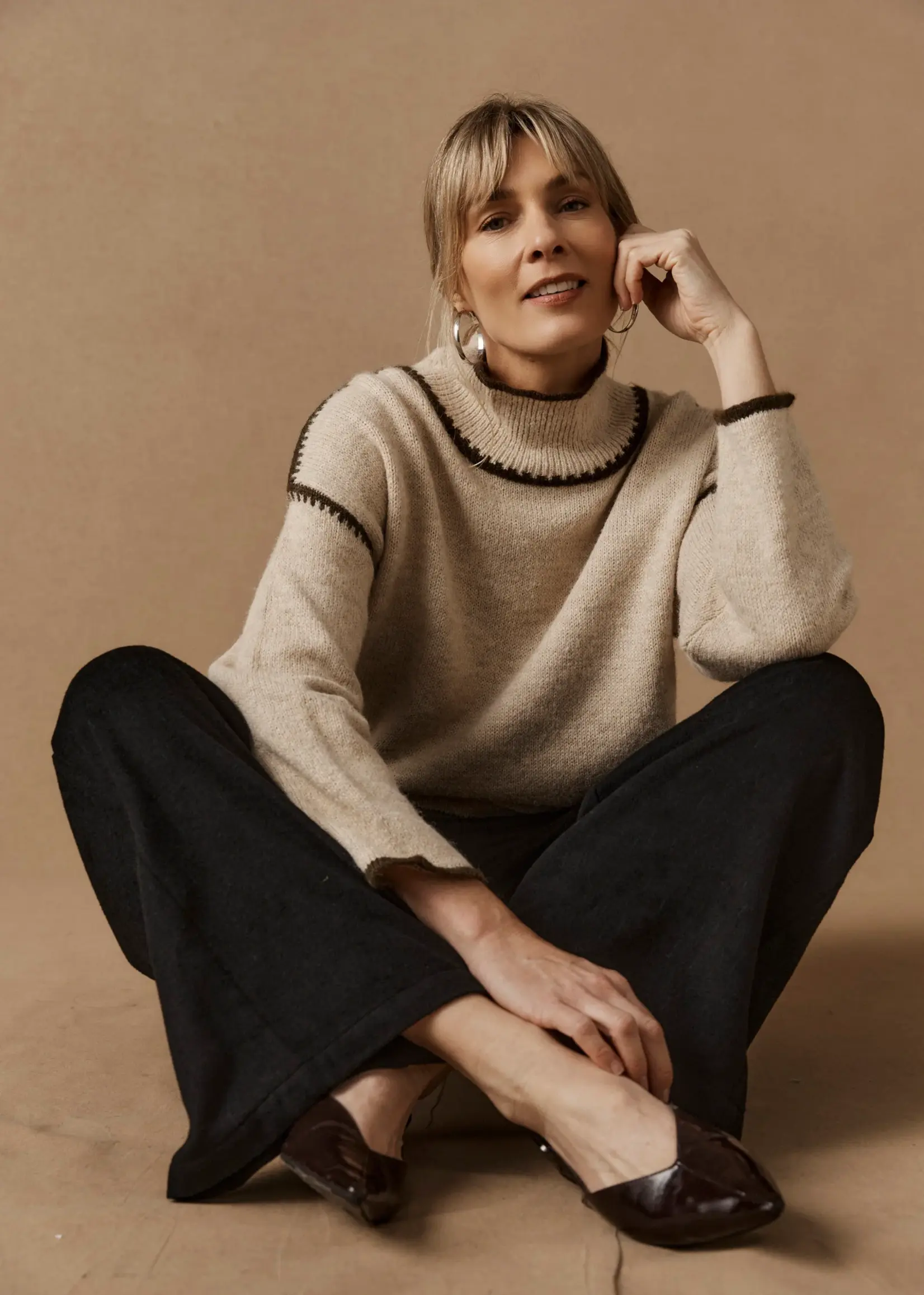 EB & Ive Orin Jumper - Dune/Olive