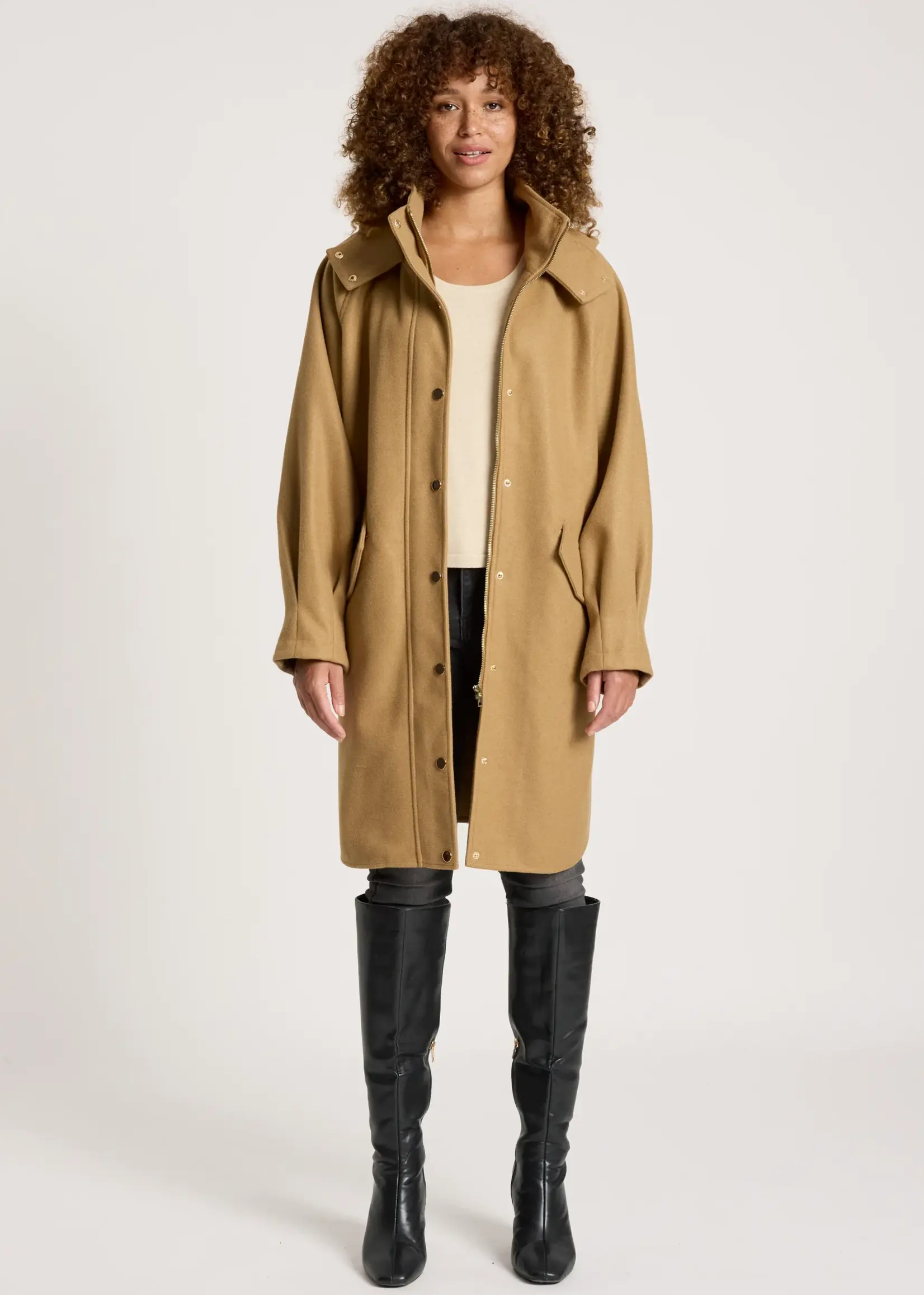 EB & Ive Sable Hood Jacket - Mocha