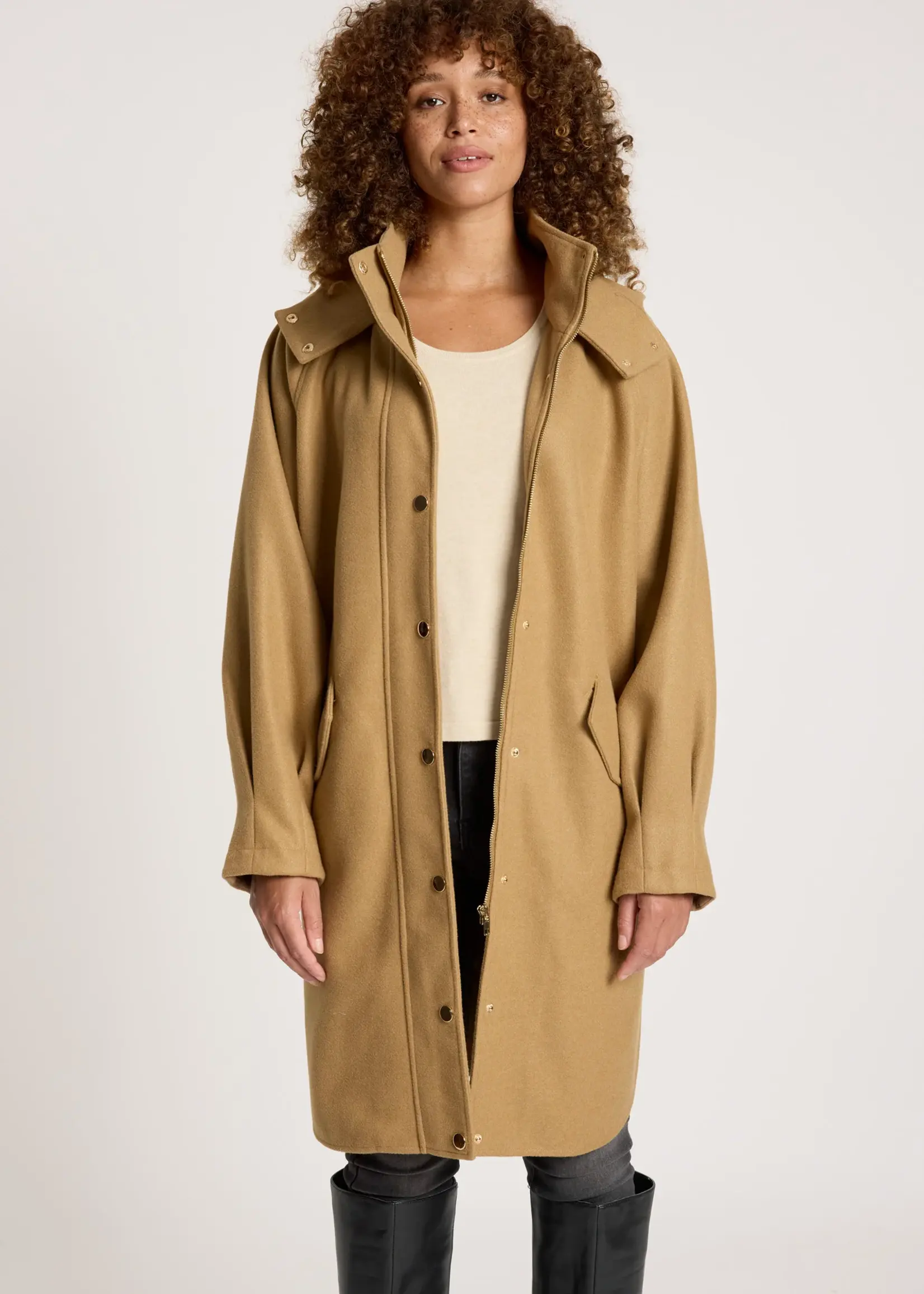 EB & Ive Sable Hood Jacket - Mocha