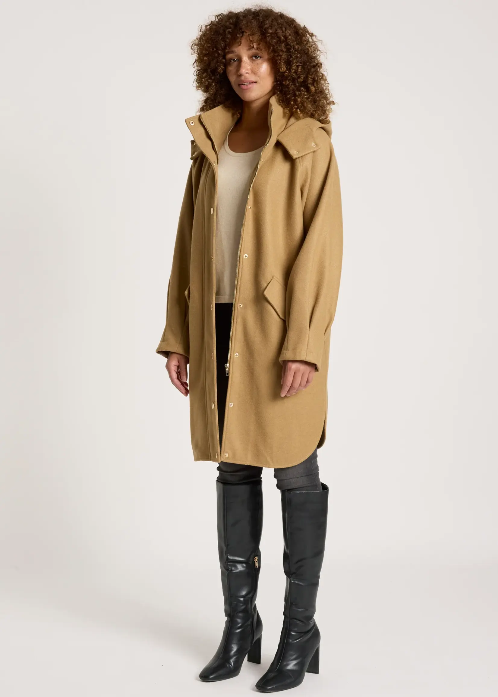 EB & Ive Sable Hood Jacket - Mocha