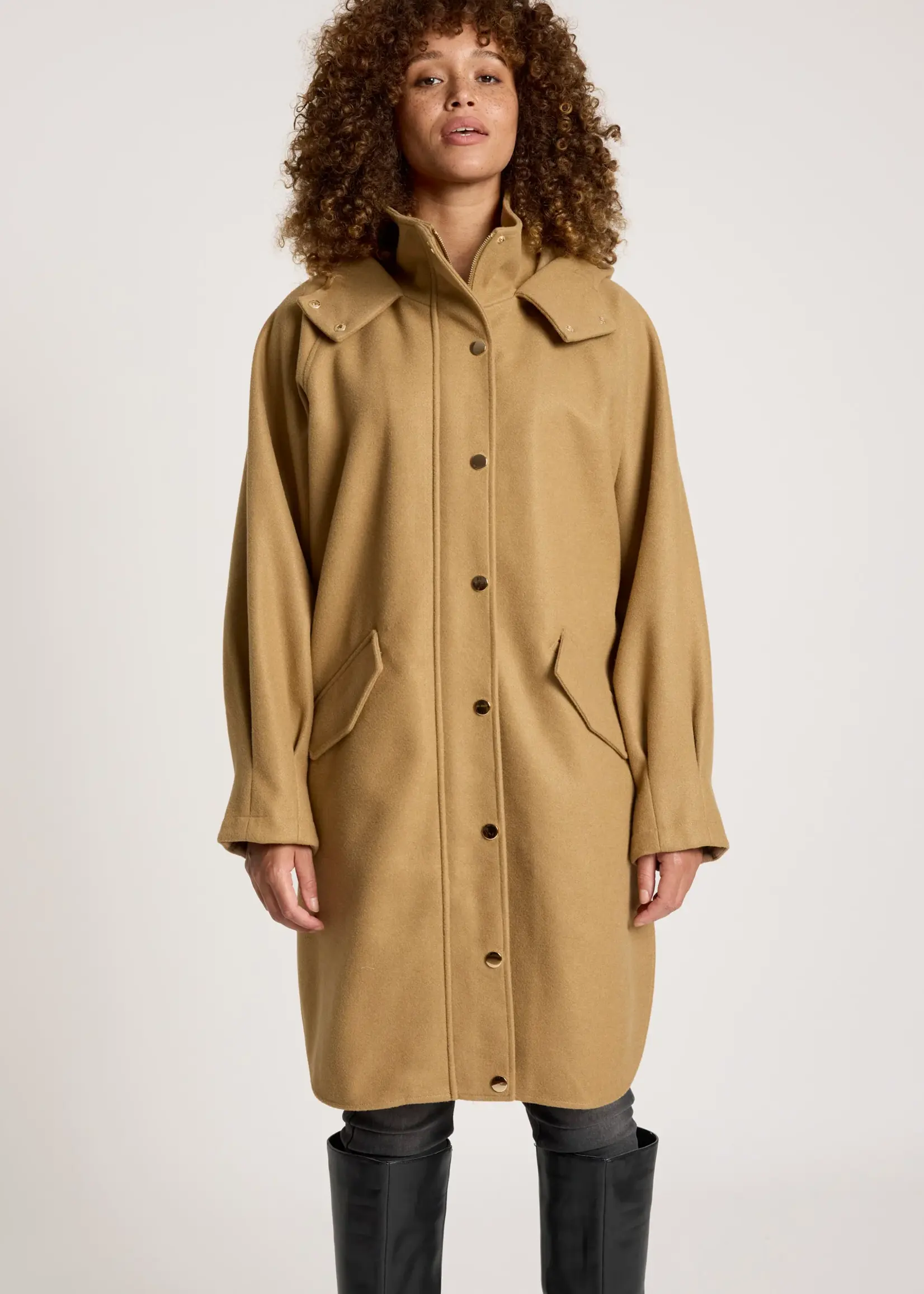 EB & Ive Sable Hood Jacket - Mocha