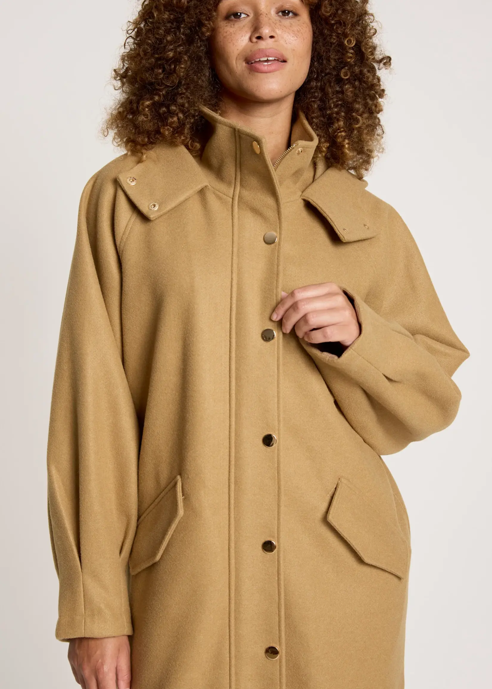 EB & Ive Sable Hood Jacket - Mocha