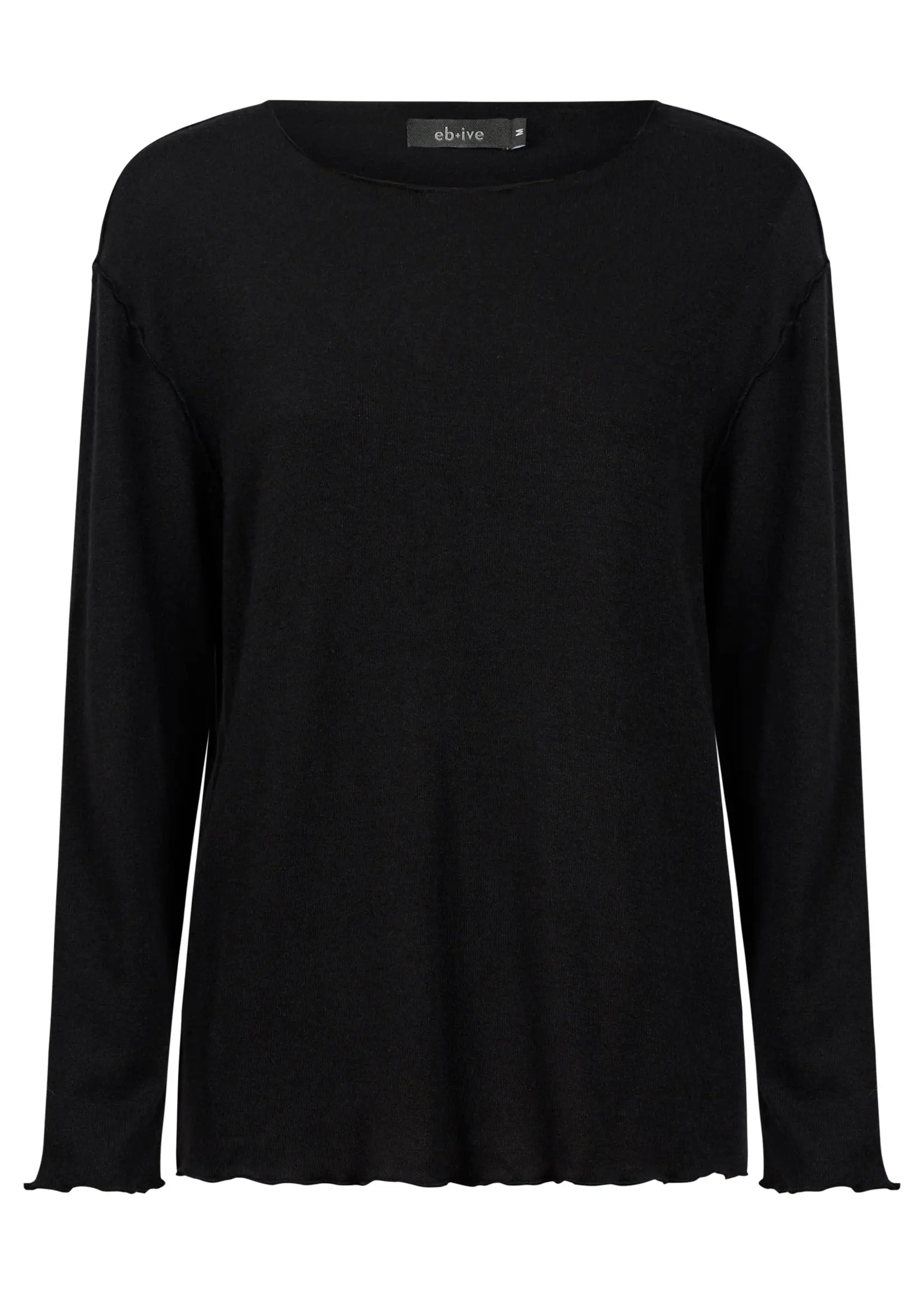EB & Ive Aria Long Sleeve Top - Black