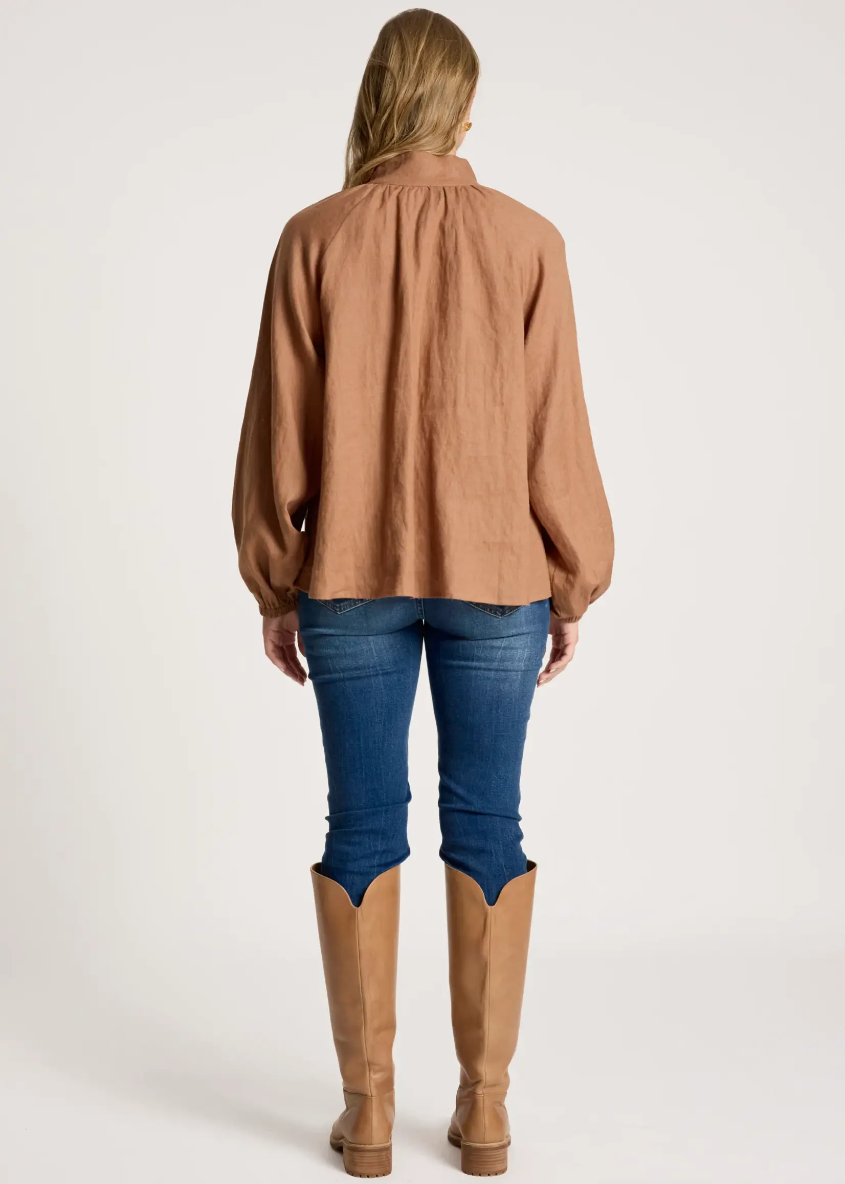 EB & Ive Bajau Button Shirt - Clay