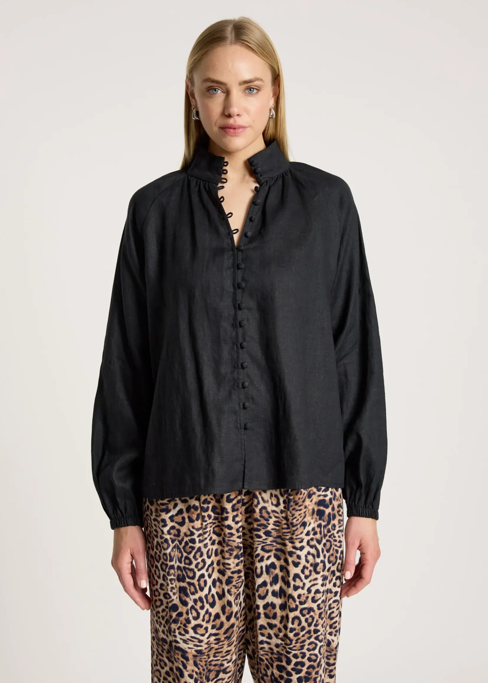 EB & Ive Bajau Button Shirt - Black