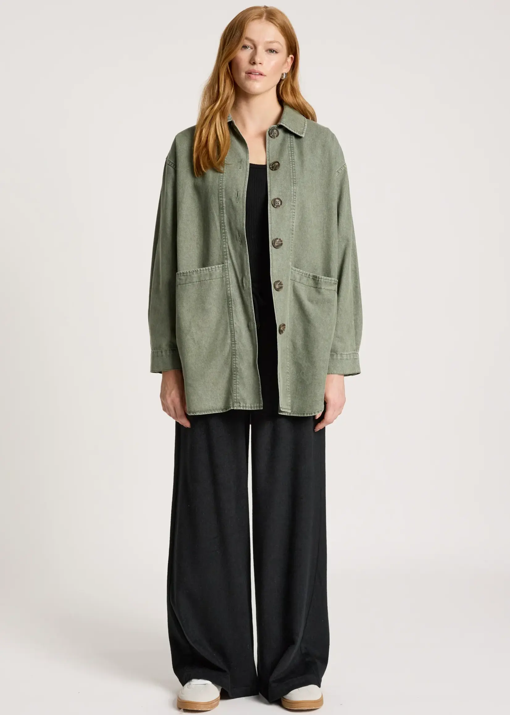 EB & Ive Bodhi Denim Jacket - Olive