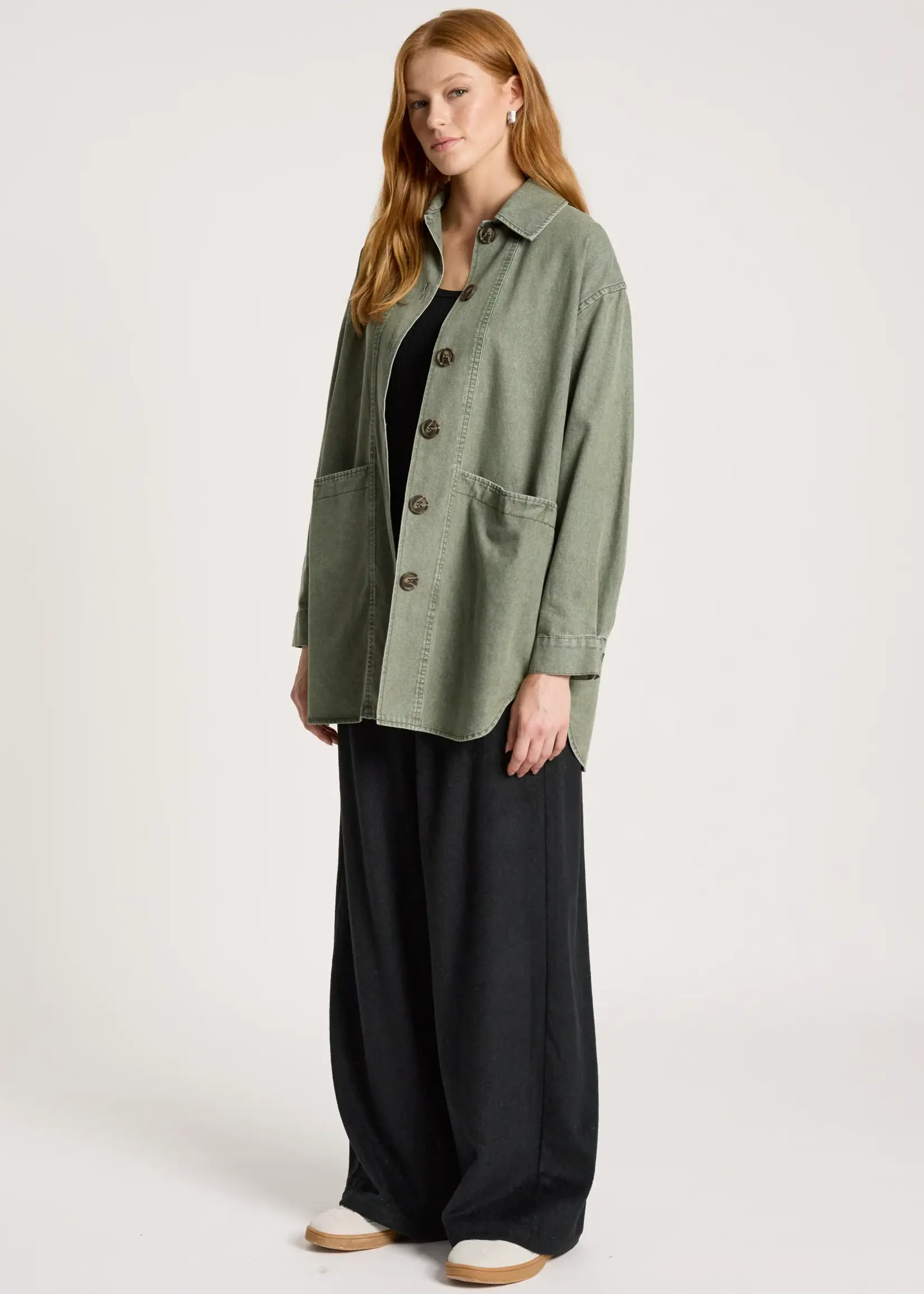 EB & Ive Bodhi Denim Jacket - Olive