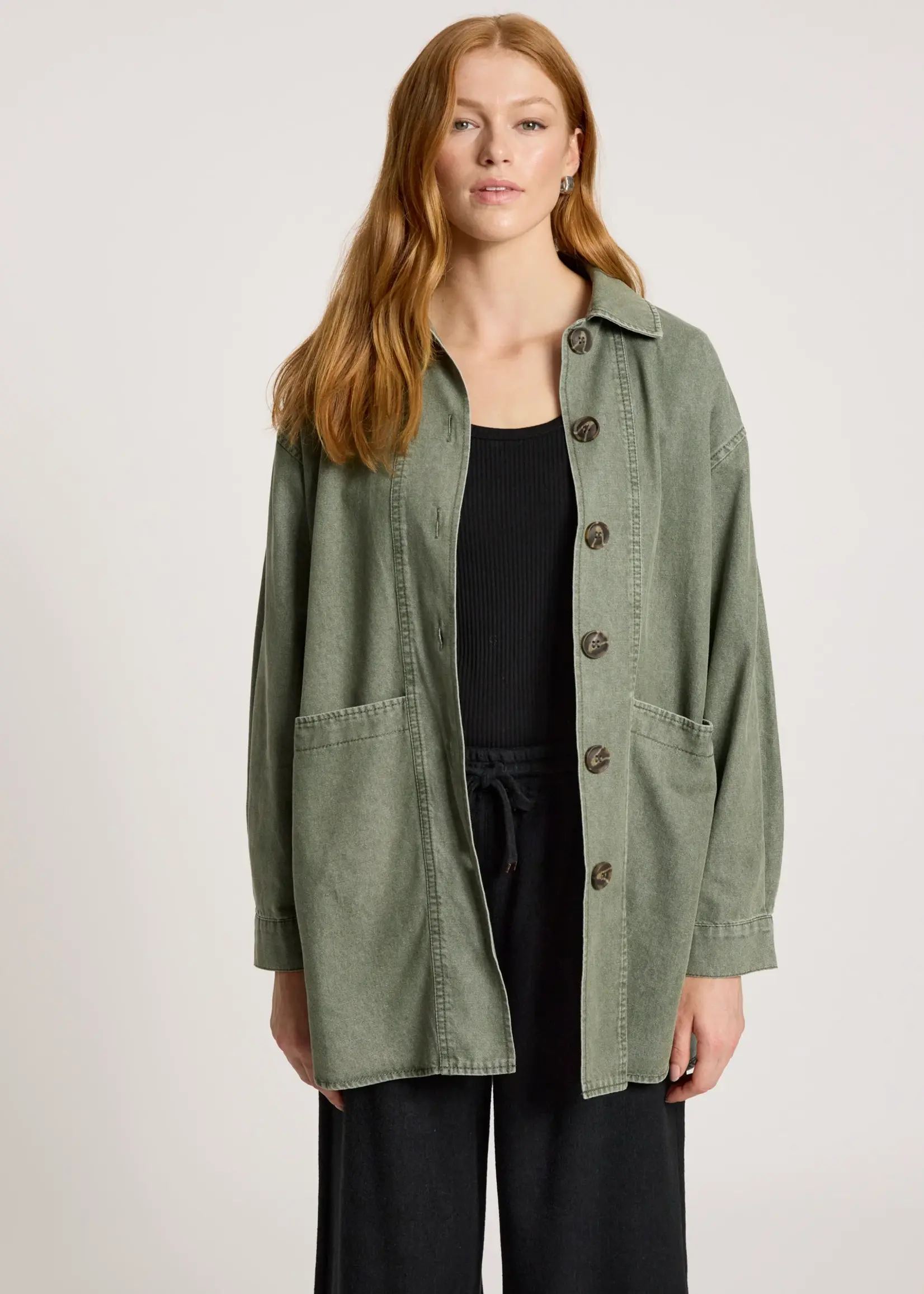 EB & Ive Bodhi Denim Jacket - Olive