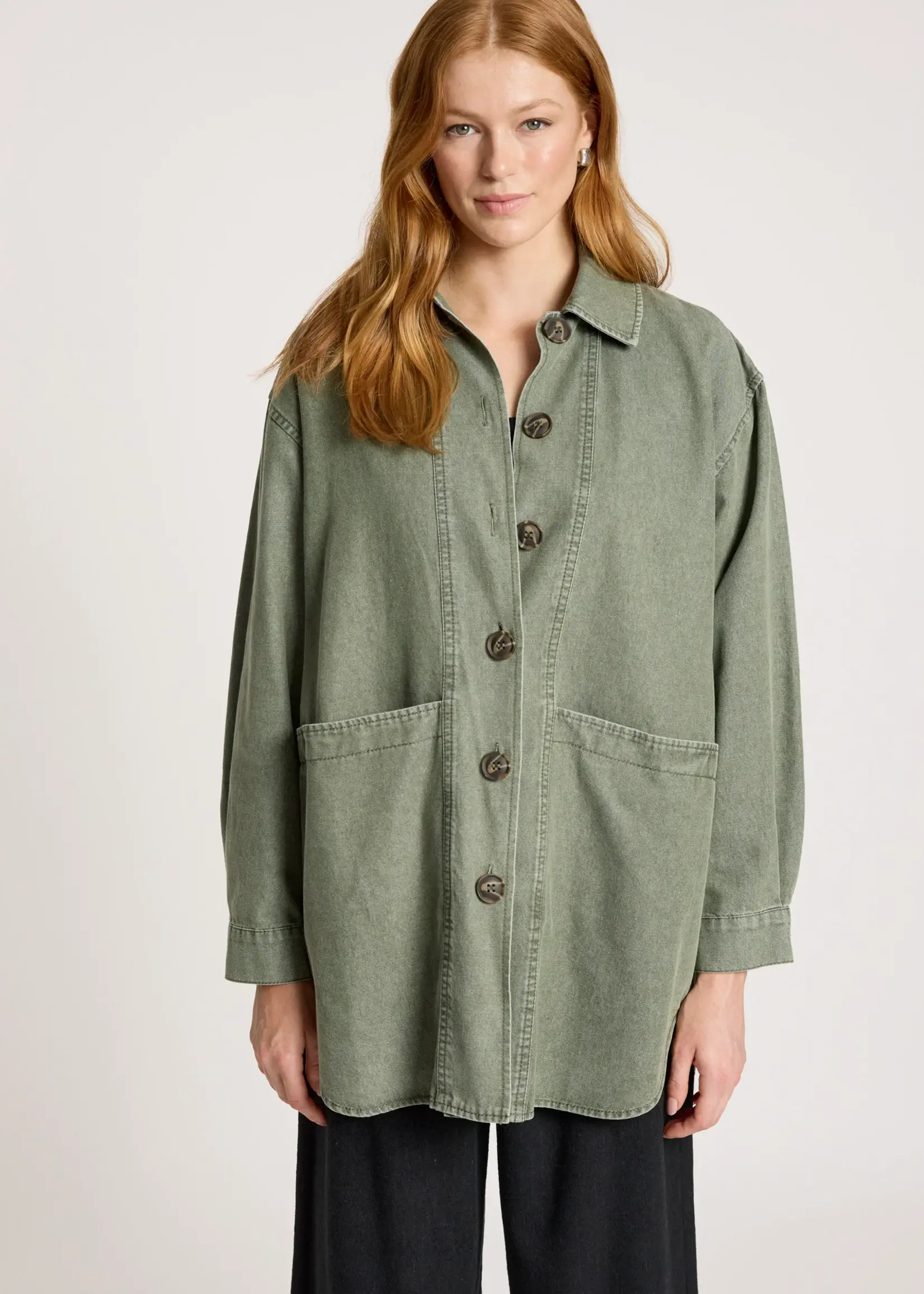 EB & Ive Bodhi Denim Jacket - Olive
