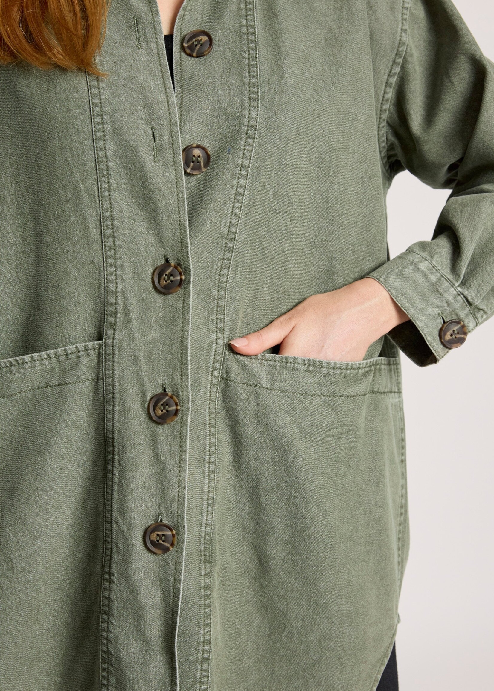 EB & Ive Bodhi Denim Jacket - Olive