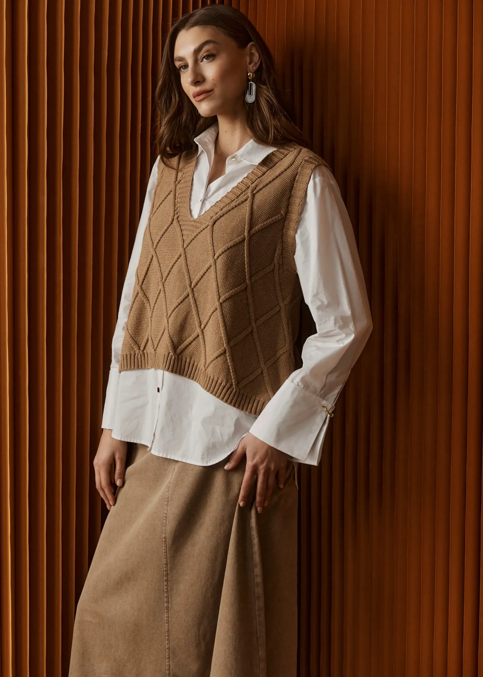 EB & Ive Liora Knit Vest - Mocha