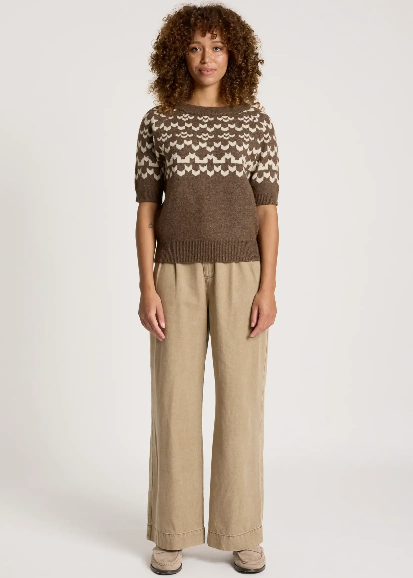 EB & Ive Maasai Knit Top - Coco/Dune