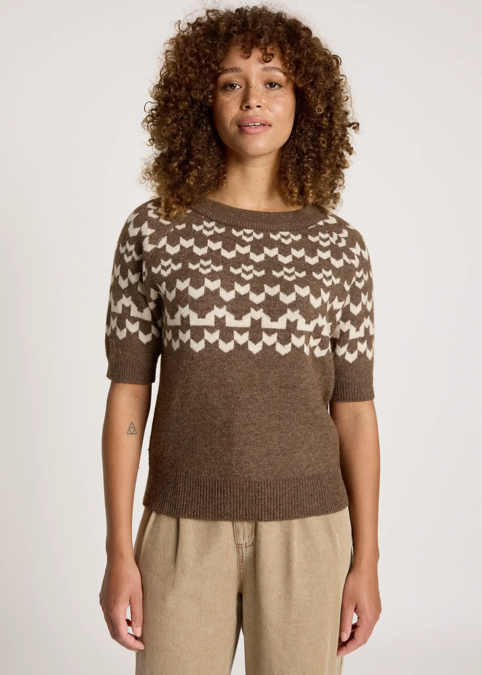 EB & Ive Maasai Knit Top - Coco/Dune