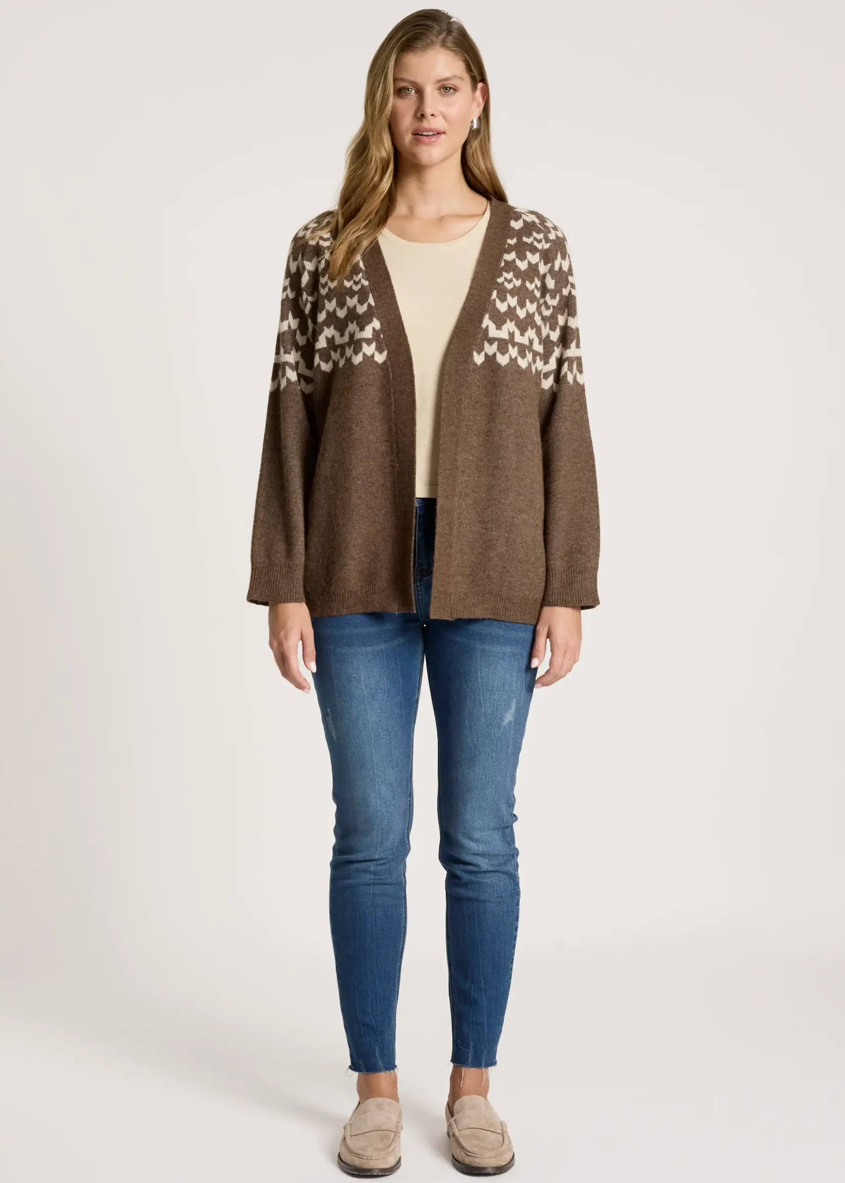 EB & Ive Maasai Cardigan - Cocoa/Dune