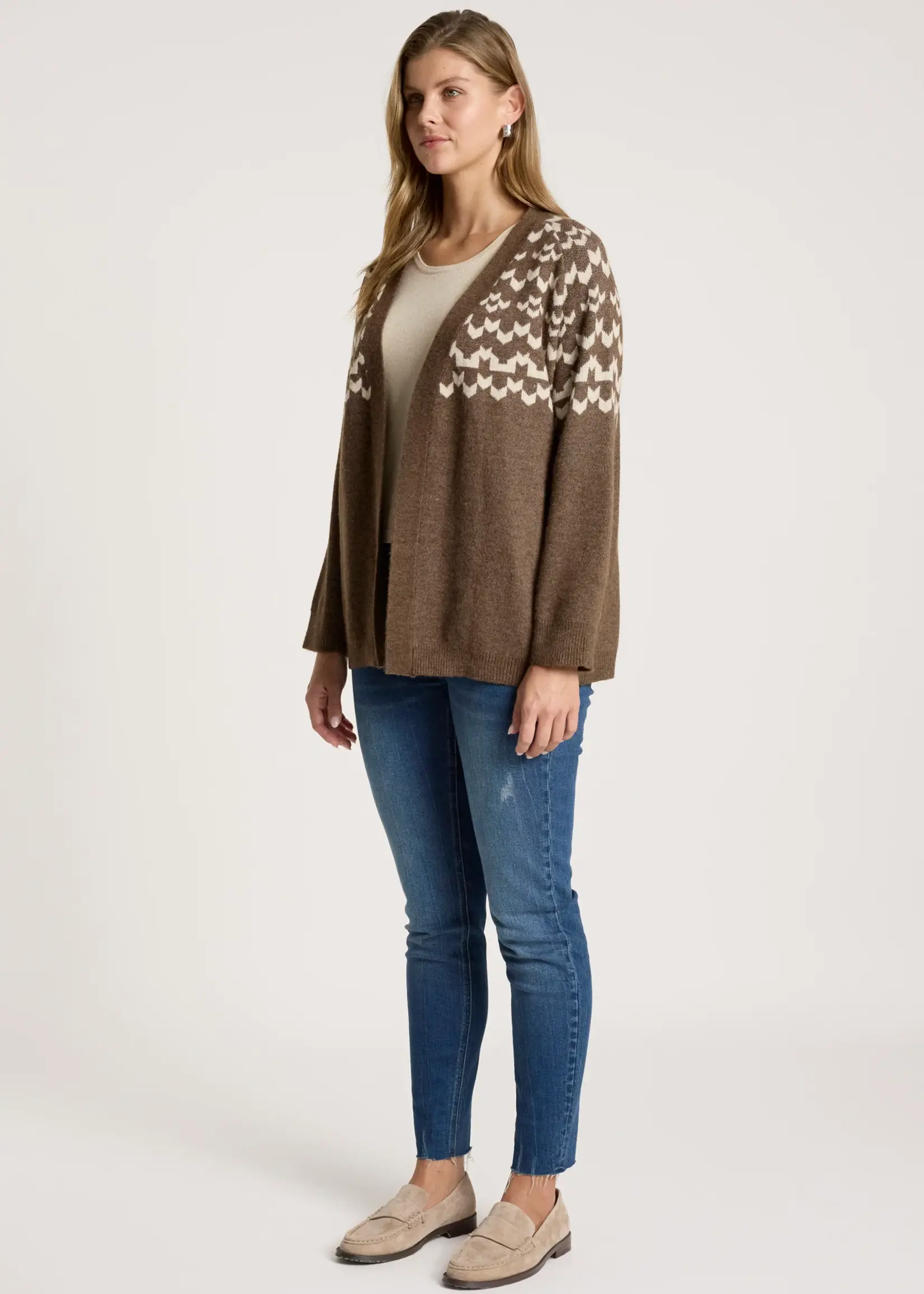 EB & Ive Maasai Cardigan - Cocoa/Dune