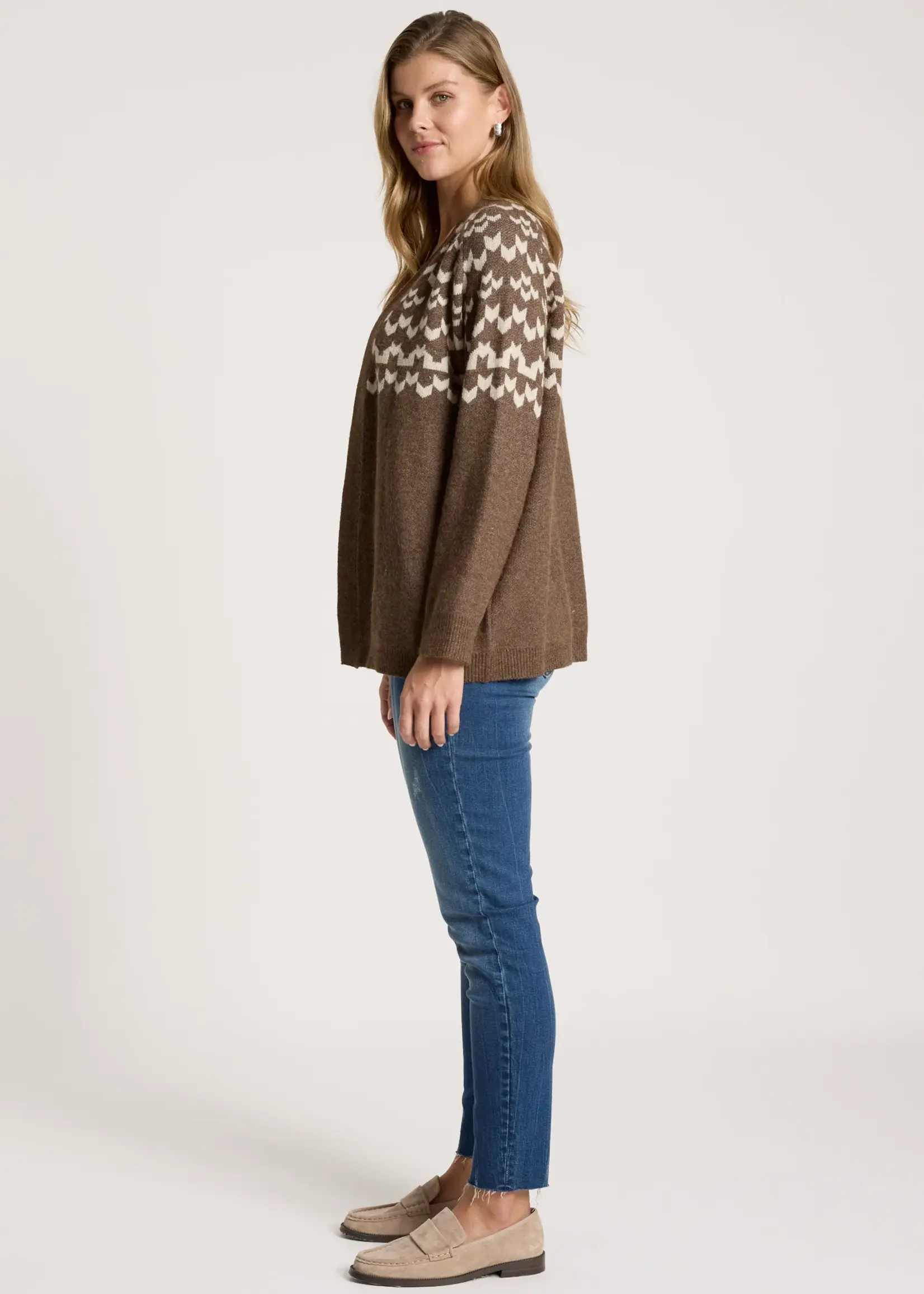 EB & Ive Maasai Cardigan - Cocoa/Dune