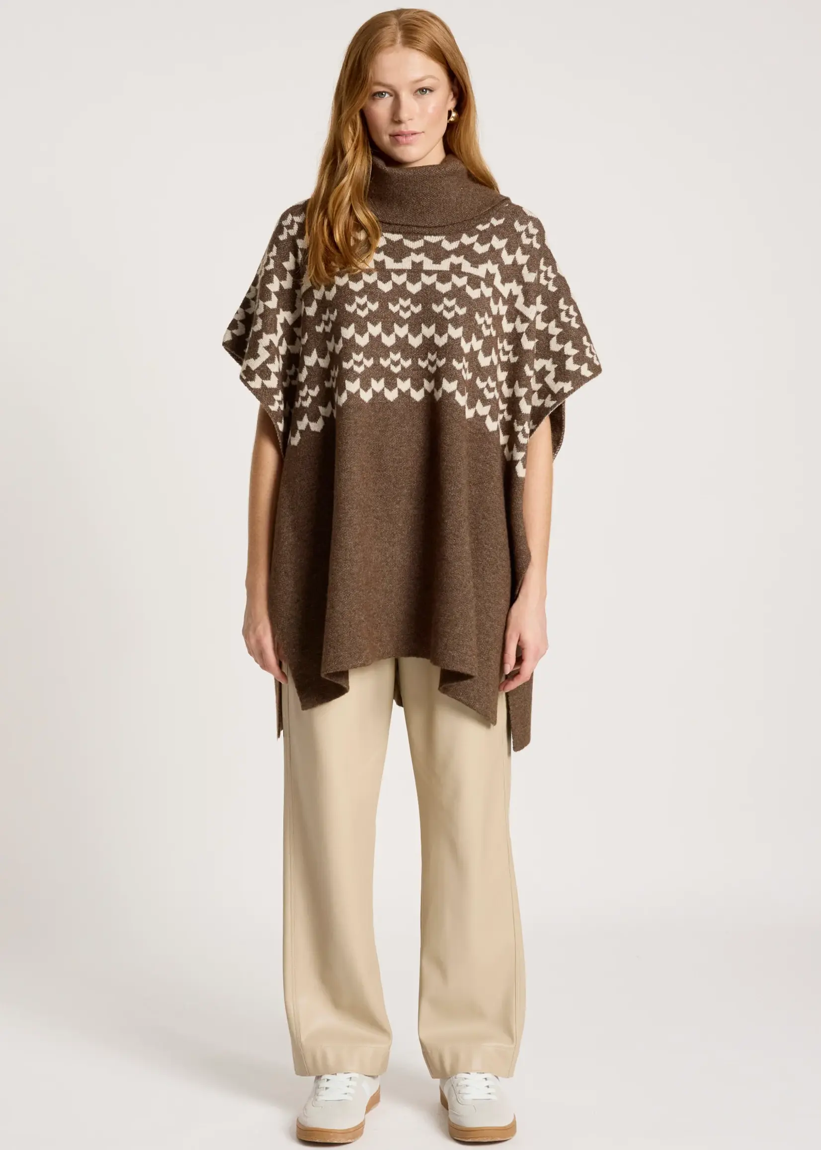EB & Ive Maasai Poncho - Cocoa/Dune