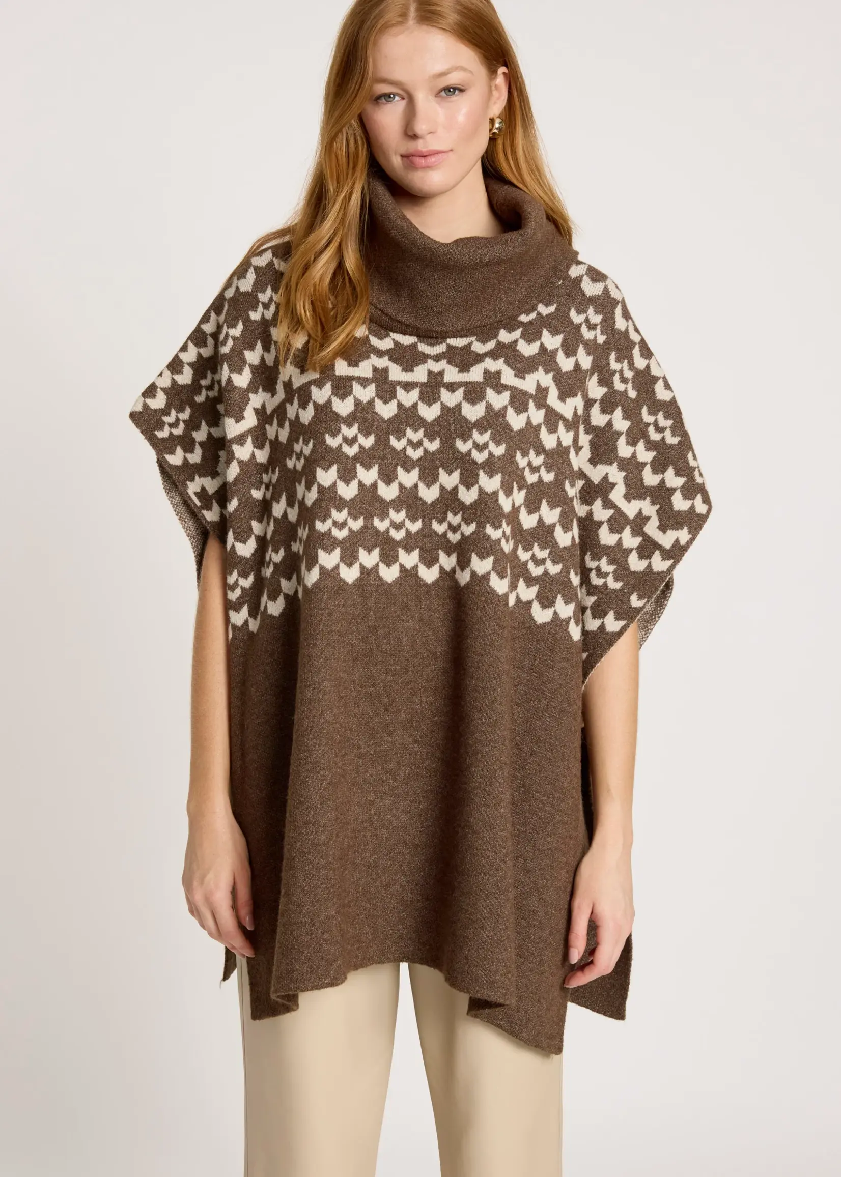 EB & Ive Maasai Poncho - Cocoa/Dune