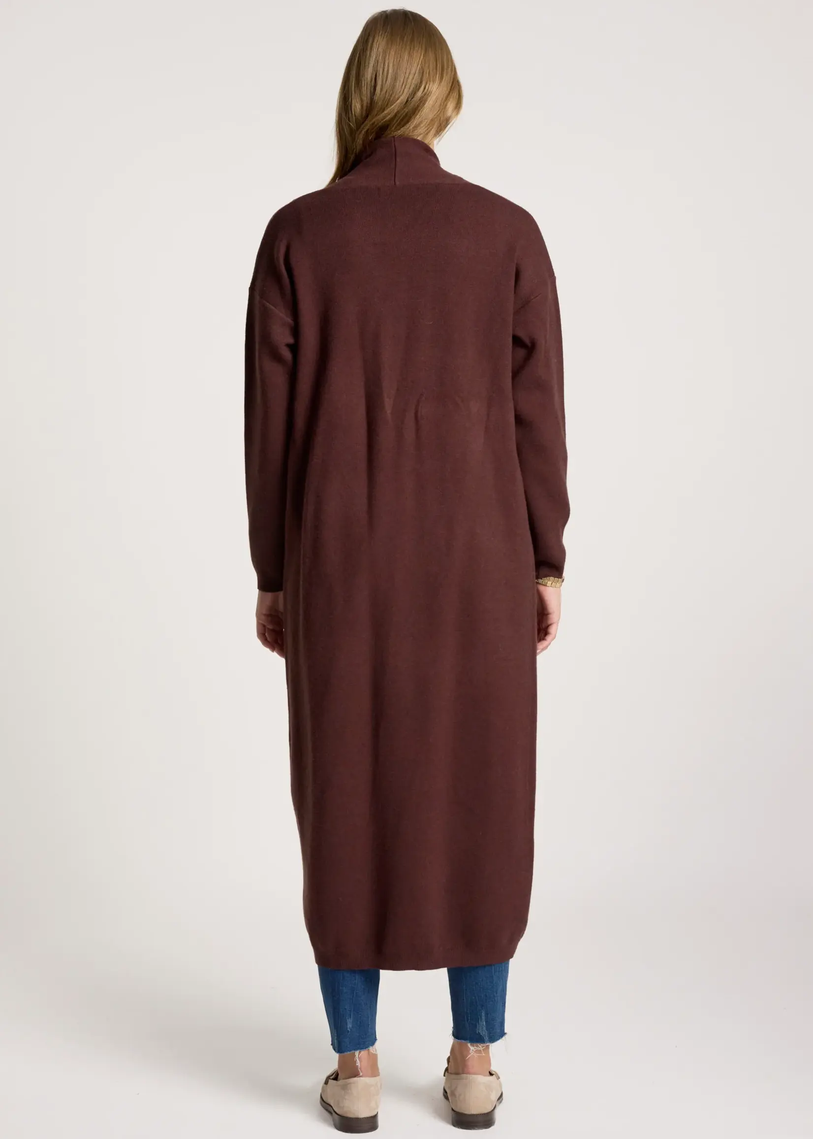 EB & Ive Zala Cardigan - Mahogany