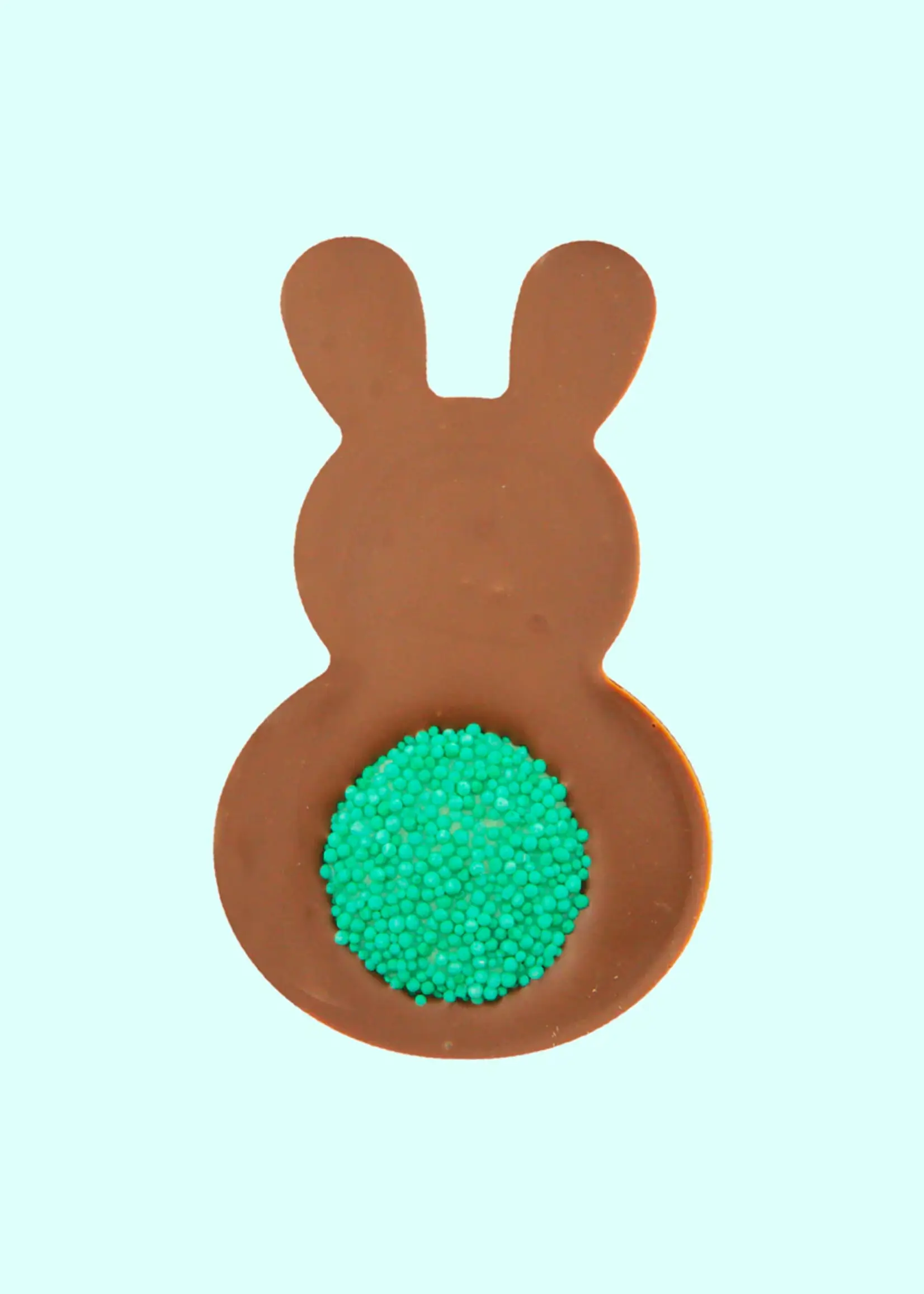 Chocolate Bunny With Coloured Freckle Tail I Blue Tail