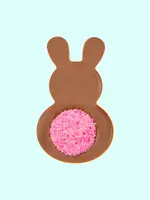 Chocolate Bunny With Coloured Freckle Tail I Pink Tail
