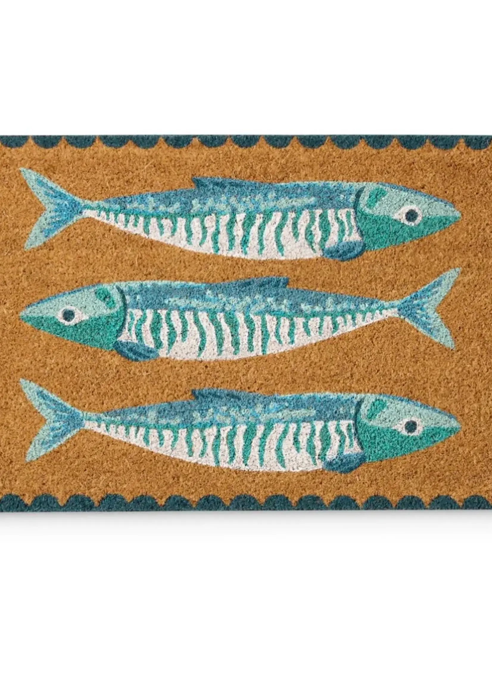 Madras Sardines Blue Doormat 45x75cm