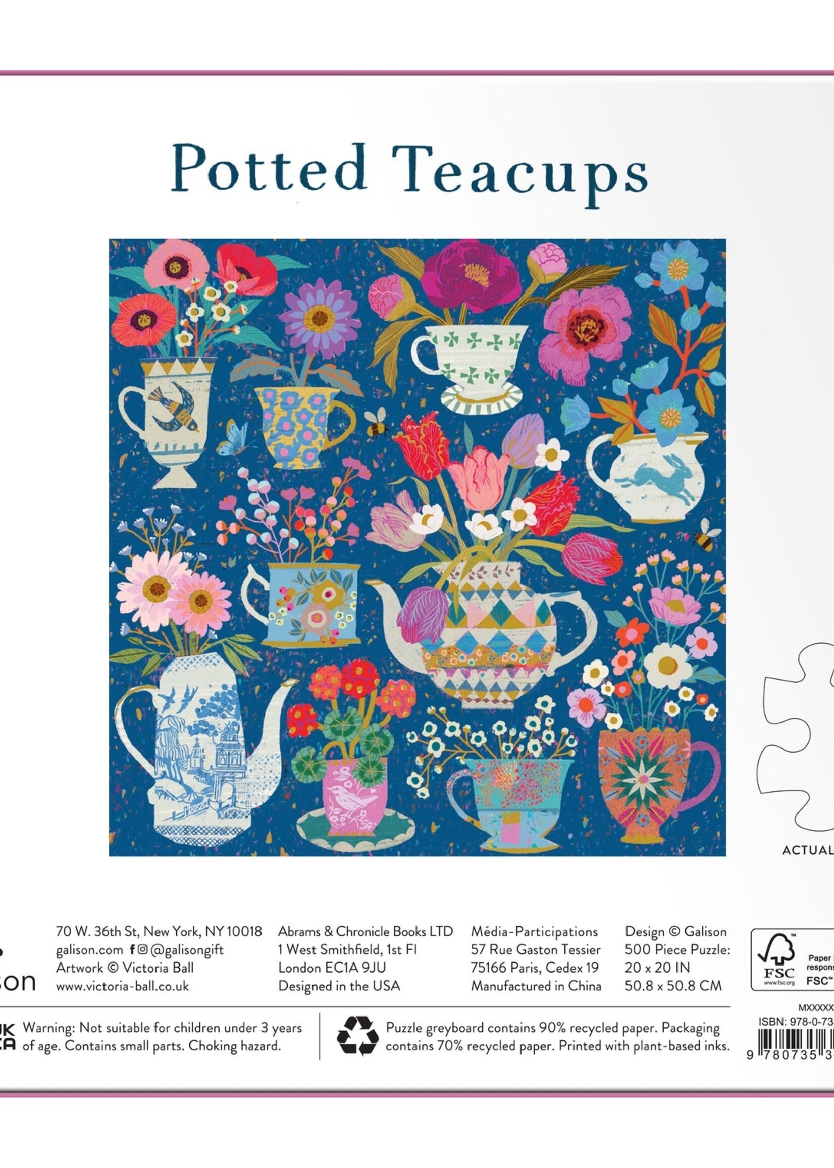 Victoria Ball Potted Teacups Foil Puzzle
