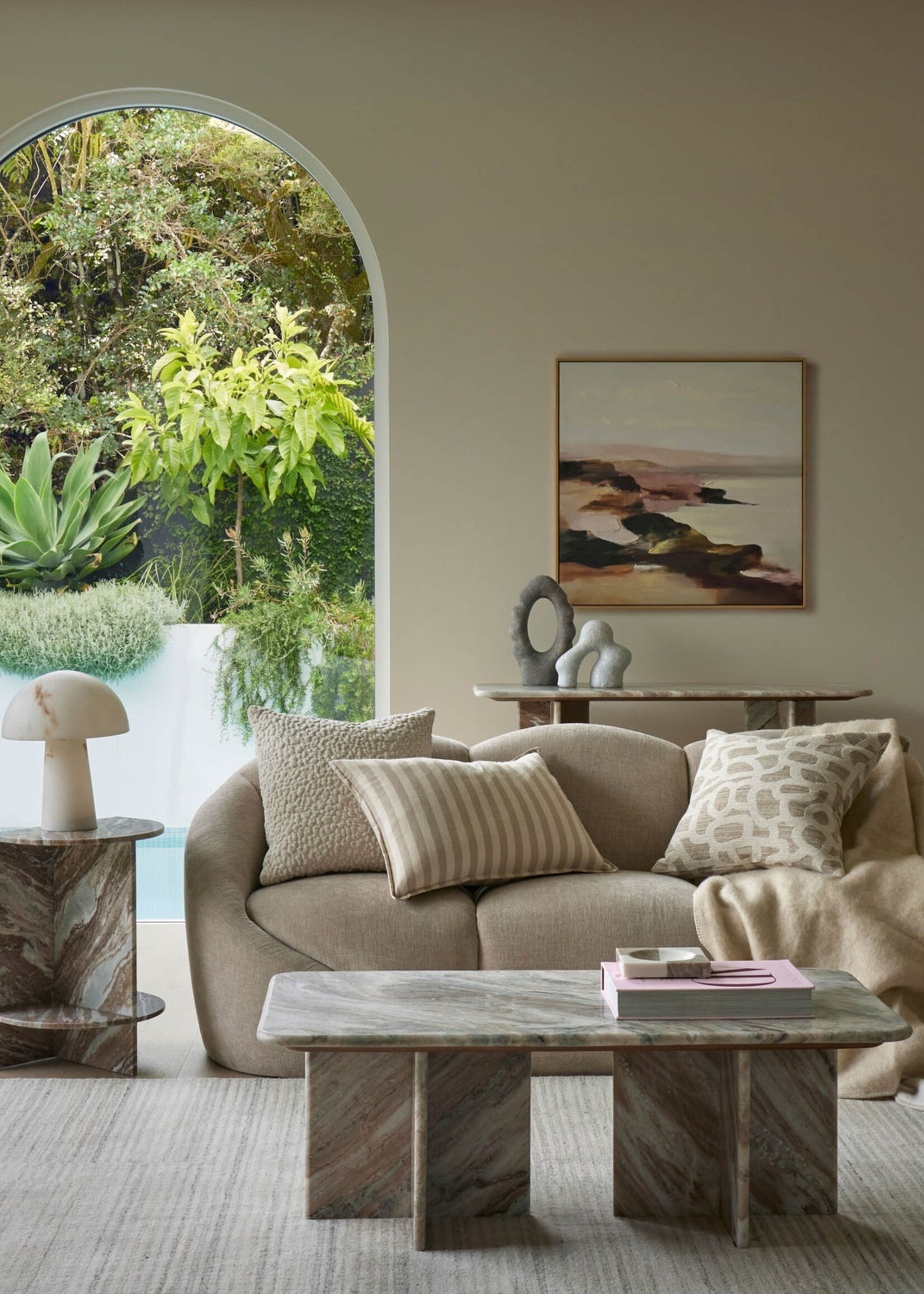 Avalon Stitch Throw 130x180cm Ivory