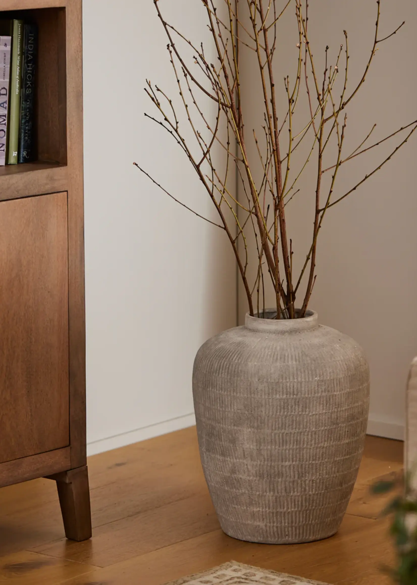 Madras Samson Etched Grey Urn