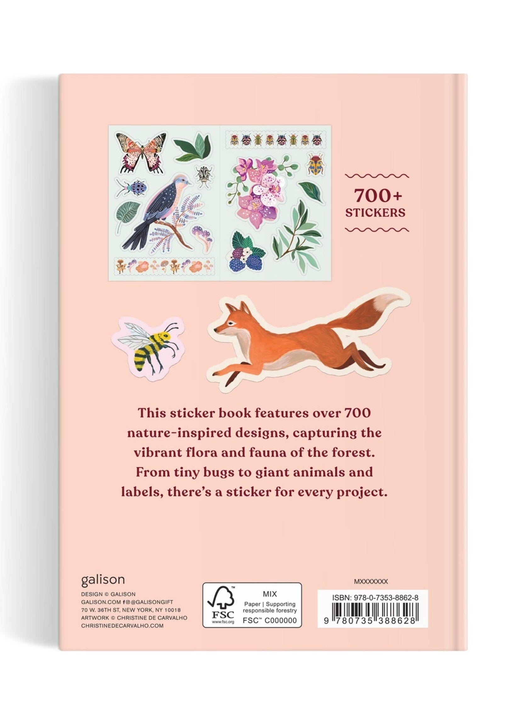 Isalbi Art of The Forest 100 Page Sticker Book
