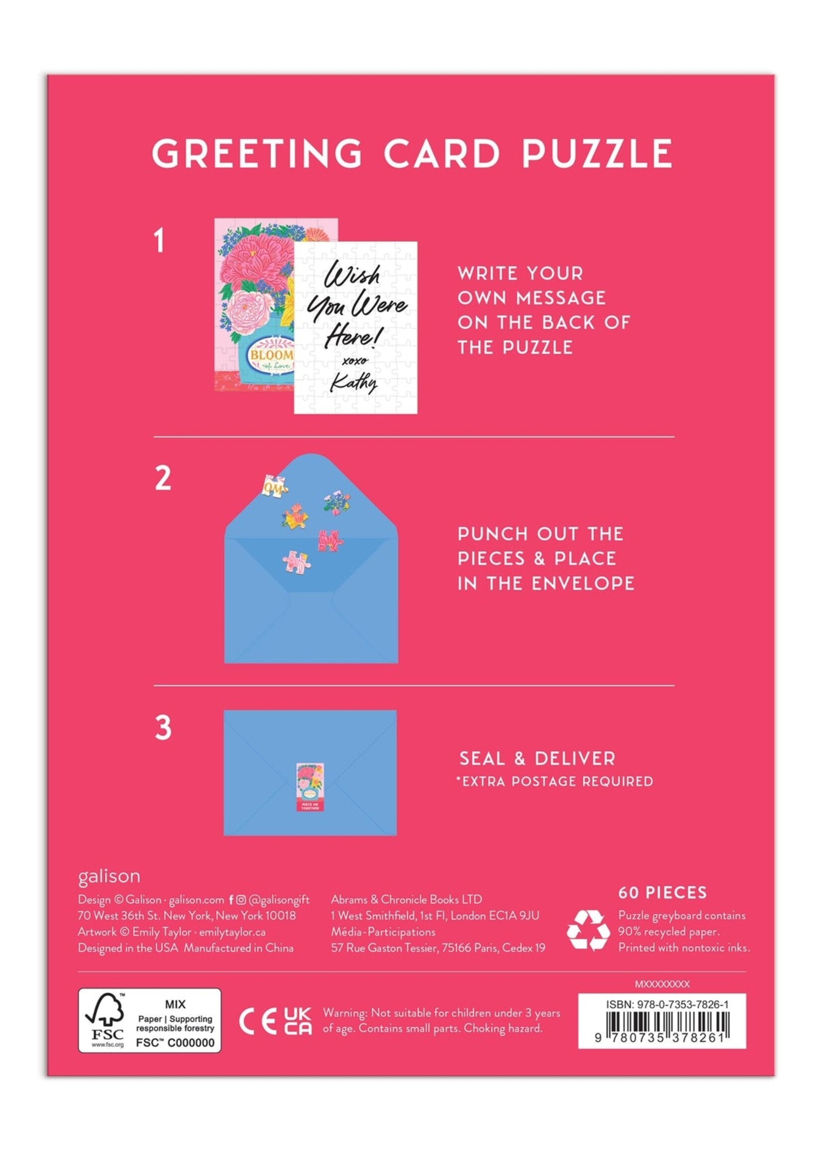 Blooms Of Love Puzzle Card