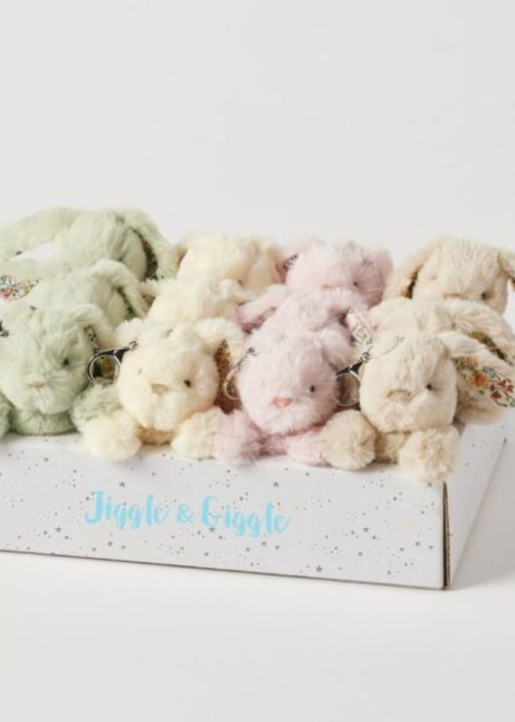Pilbeam Jiggle & Giggle Floral Bunny Keychain