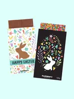 Easter Milk Chocolate Blocks - Floral Bunny