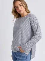 Foxwood Eddie Stripe Top - Black/White