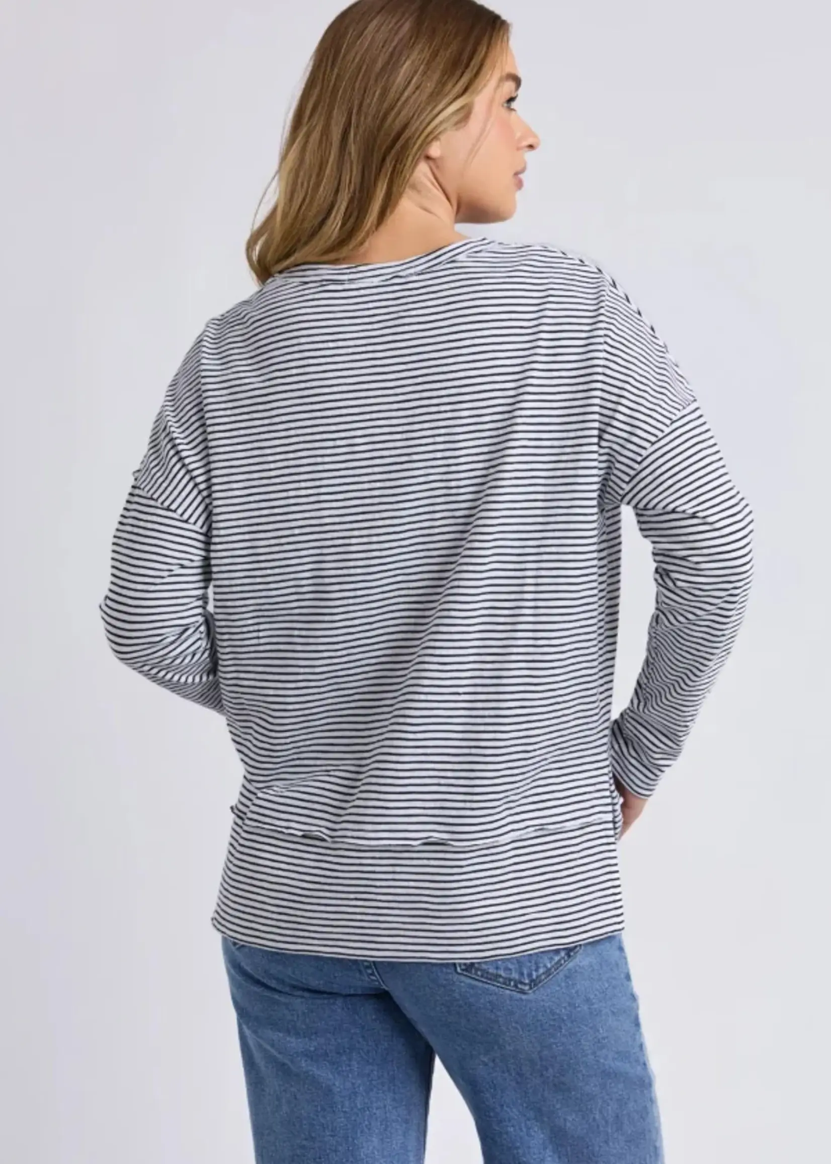 Foxwood Eddie Stripe Top - Black/White