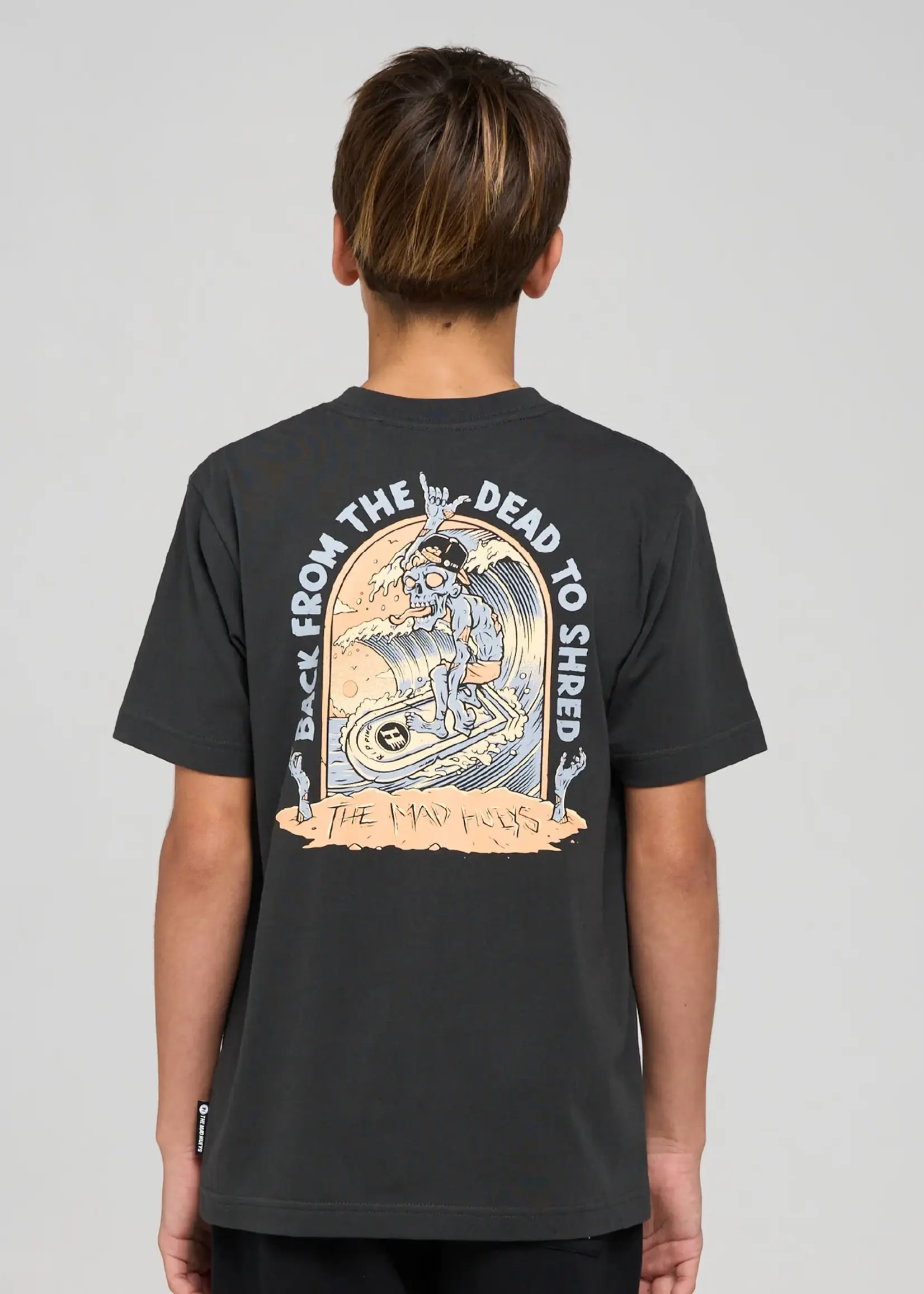 Mad Hueys Dead Shred Youth SS Tee - Vintage Black