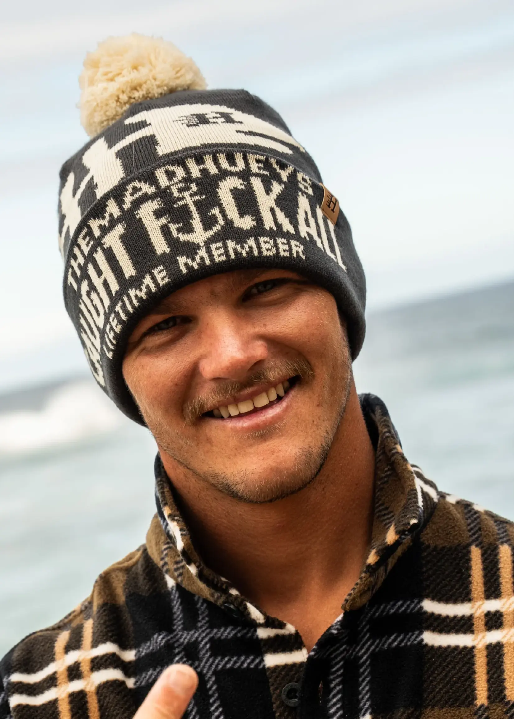 Mad Hueys Caught FK All Jaw Relaxed Beanie